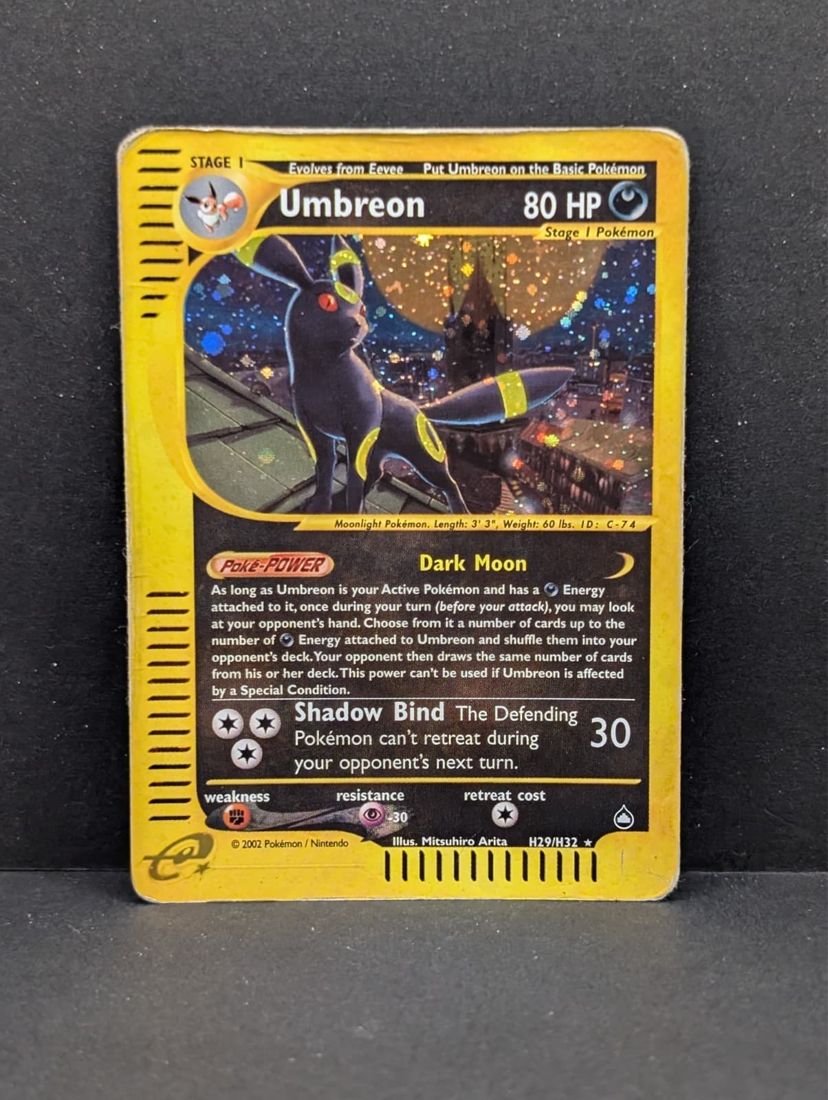 Umbreon H29/H32 Aquapolis Holo Rare Pokemon TCG Nintendo e-reader HP