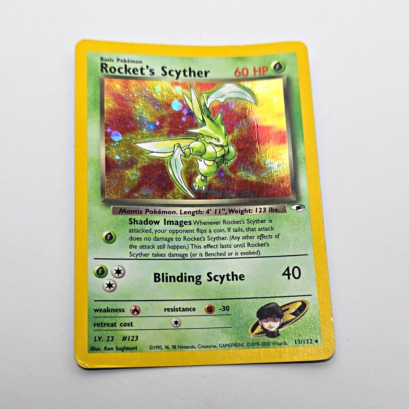 Rocket's Scyther 13/132 Gym Heroes Holo Rare Pokemon TCG English 60 HP