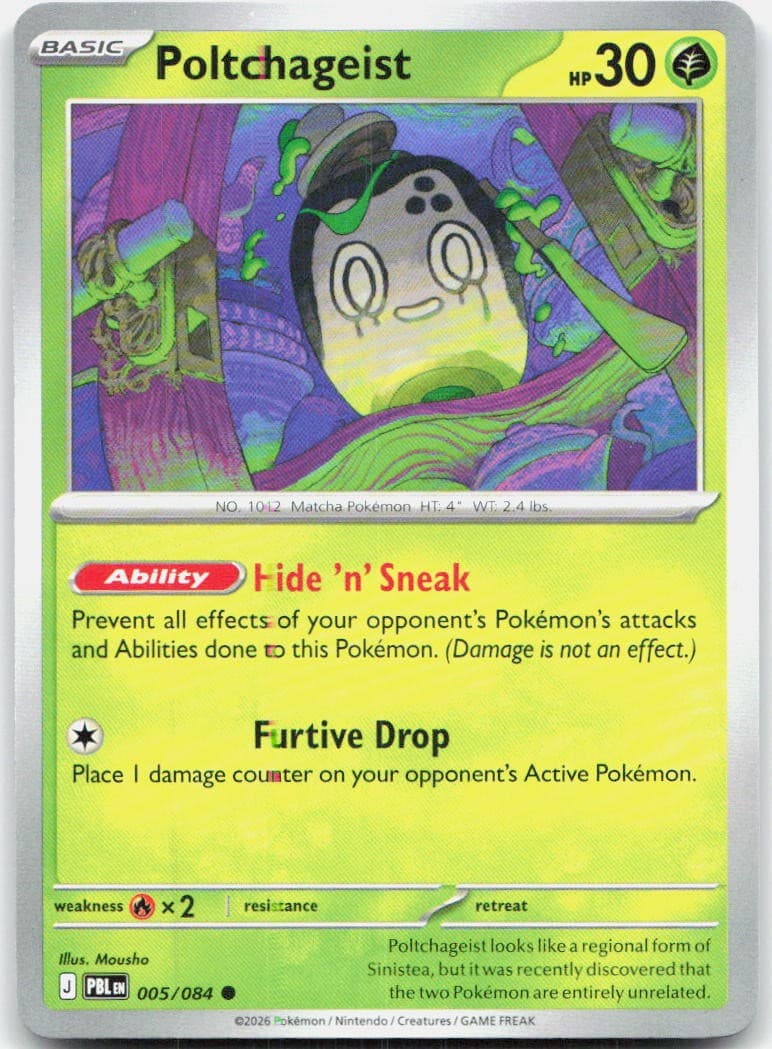 Poltchageist 05/84 5 ME05 Pitch Black C NM English Pokémon