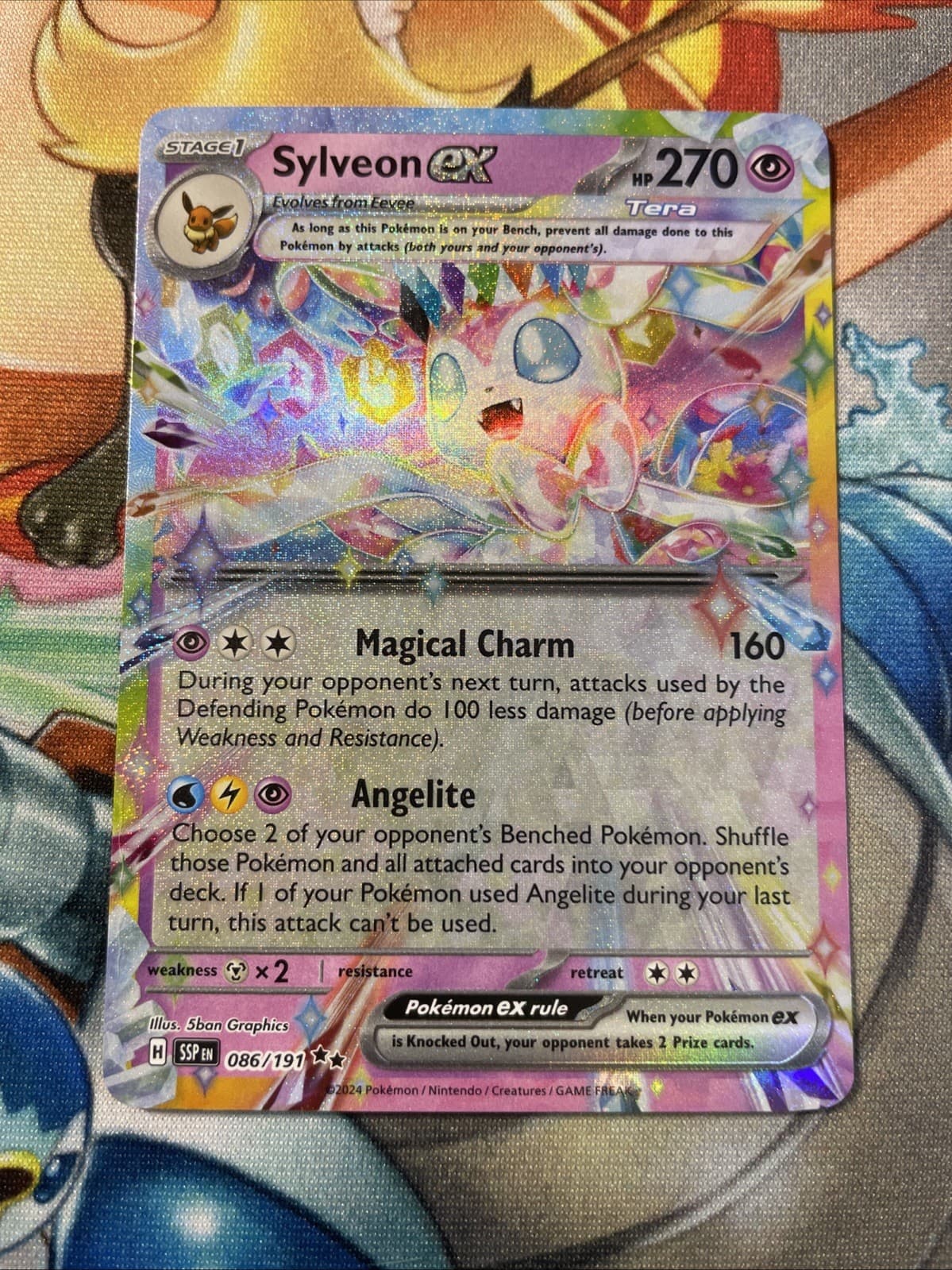 Sylveon ex #86 Surging Sparks Pokemon TCG NM- Pack Fresh