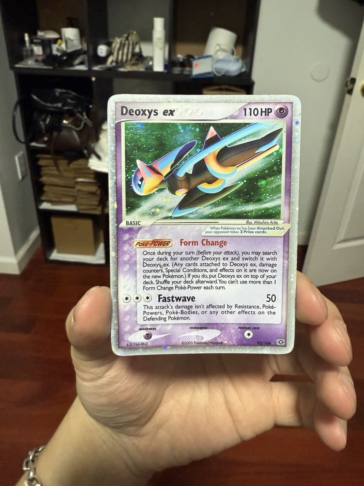 2005 Vintage Pokemon Very Rare! Deoxys Ex Holo 93/106! EX EMERALD