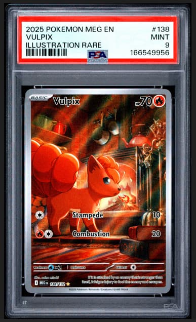 2025 POKEMON MEG EN-MEGA EVOLUTION ILLUSTRATION RARE #138 VULPIX PSA 9