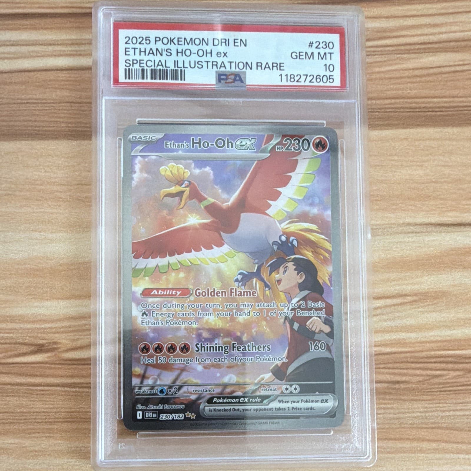 Pokemon 2025 Ethan's Ho-Oh ex 230/182 Destined Rivals SIR PSA 10 EN Holo