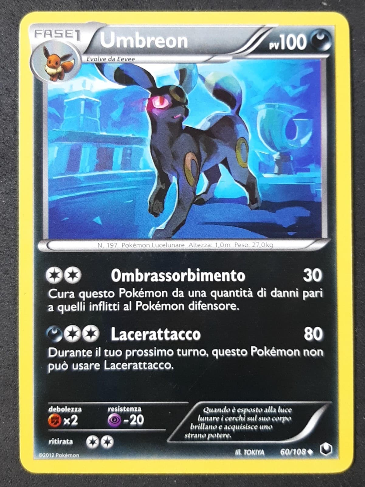 UMBREON 60/108 in Italiano (EXC) POKEMON B&N Esploratori delle Tenebre