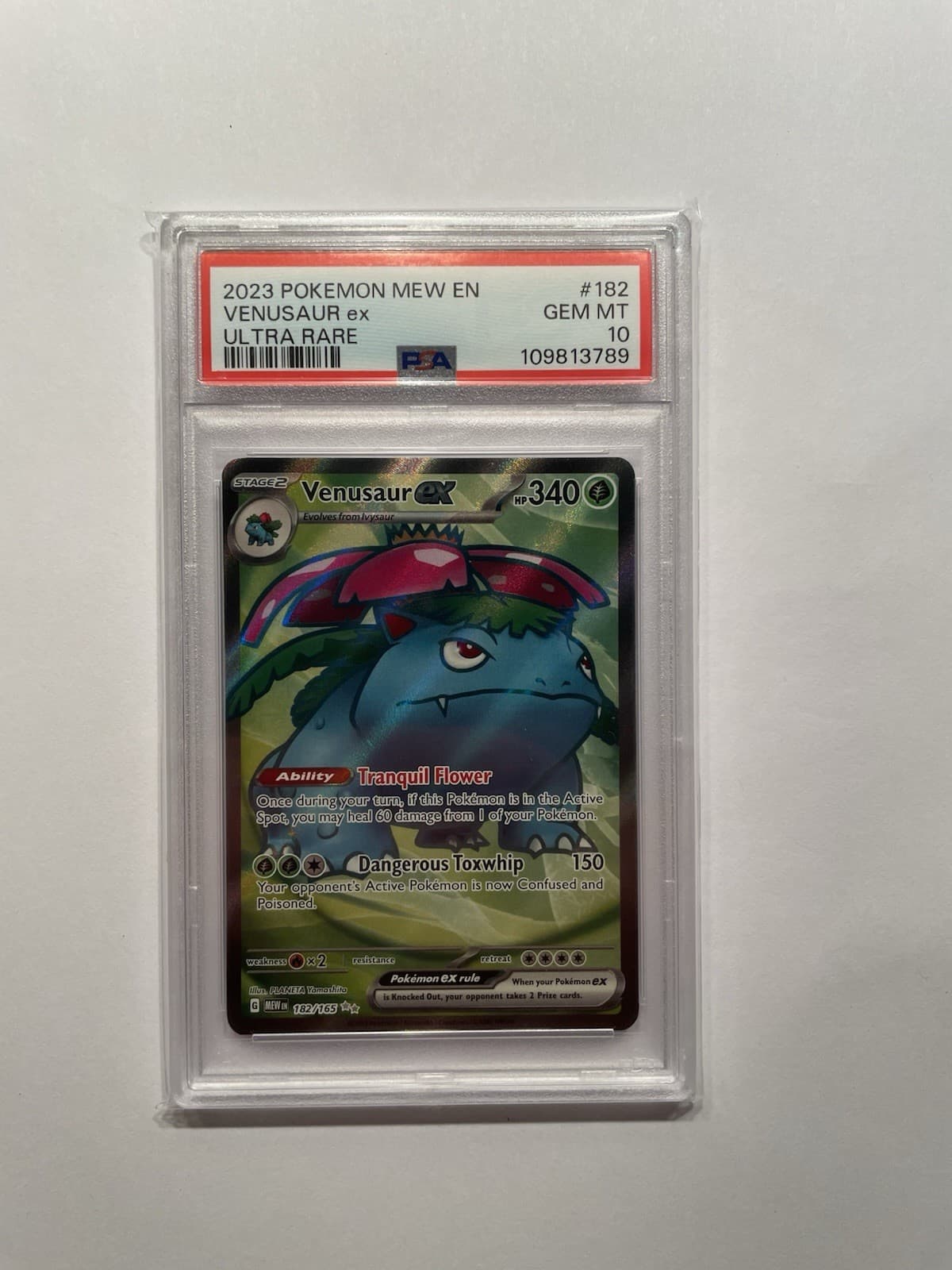 2023 Pokemon Scarlet & Violet 151 MEW EN Venusaur ex Ultra Rare Holo #182 PSA 10