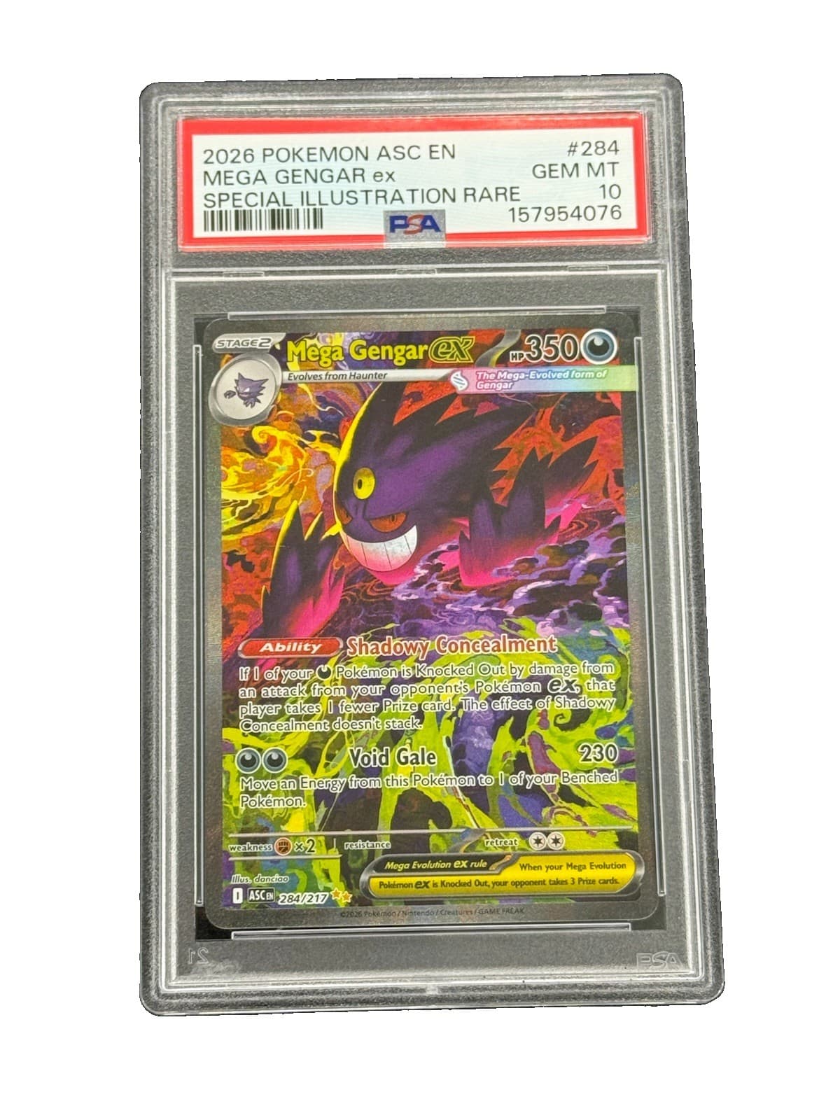 Mega Gengar ex Ascended Heroes Special Illustration Rare #284 PSA 10