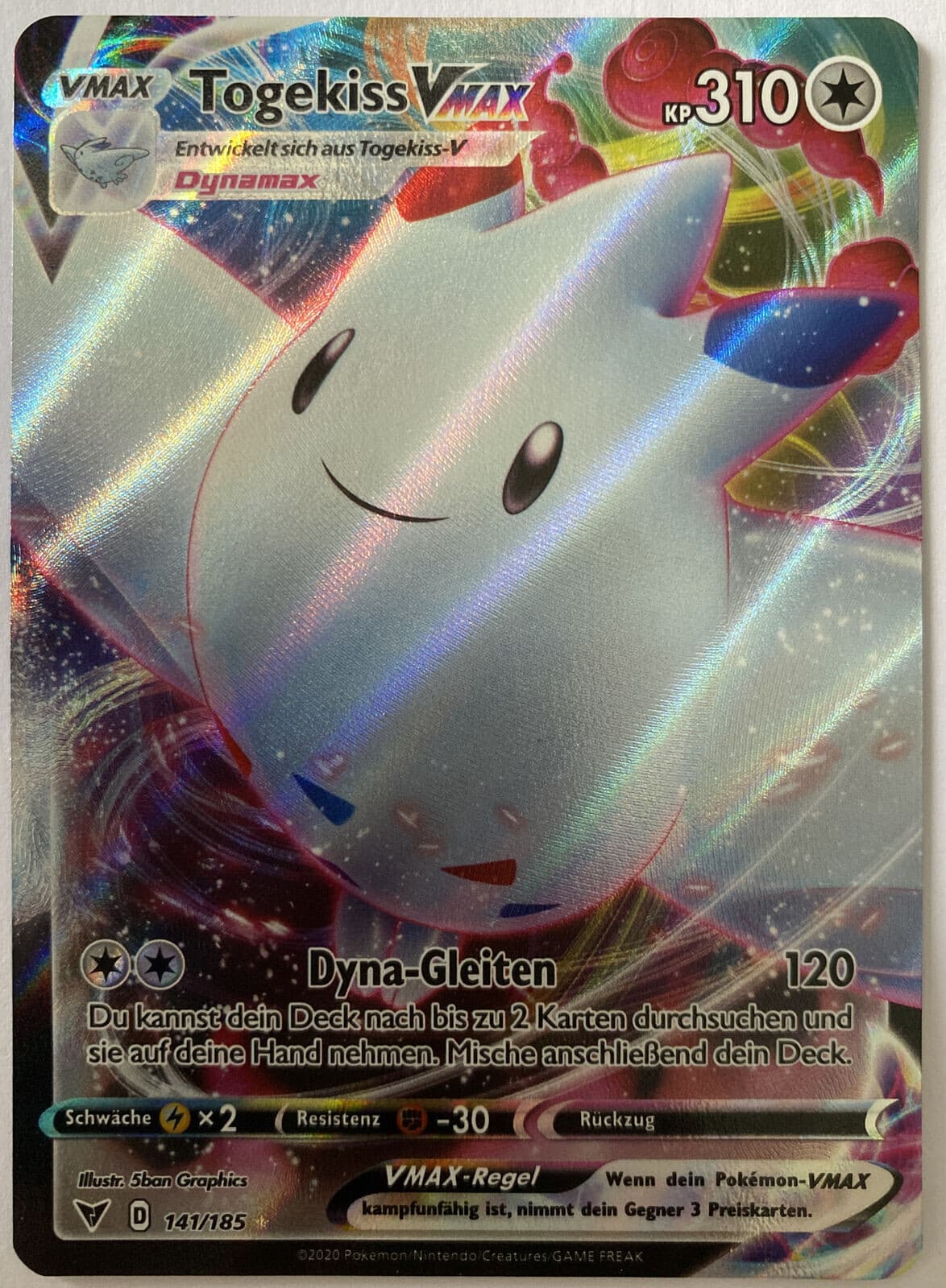 Pokemon Togekiss VMAX | Deutsch 141/185 Farbenschock | Near Mint
