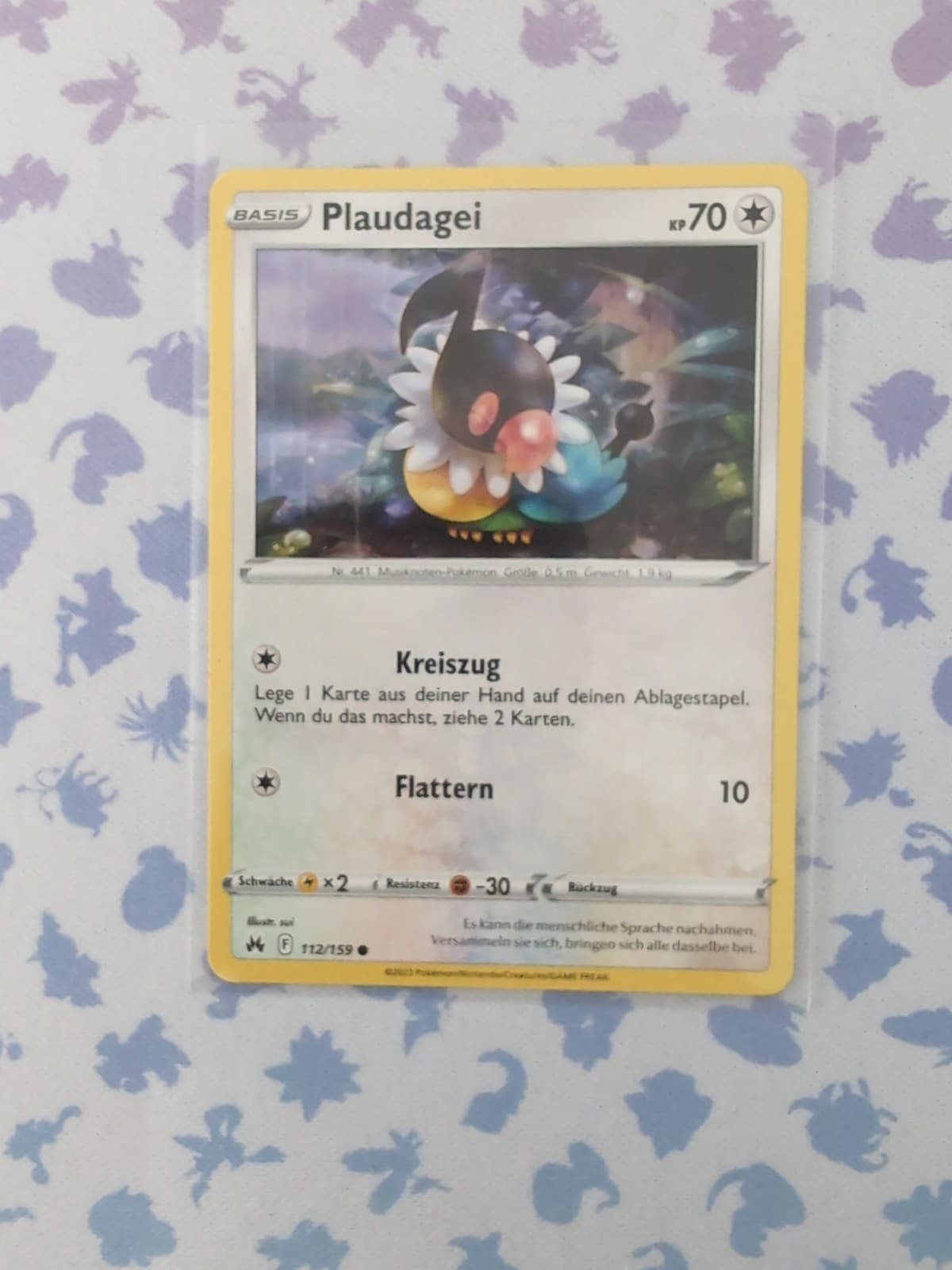 Plaudagei 112/159 - Pokemon Karte - Zenit der Könige - Deutsch - Common