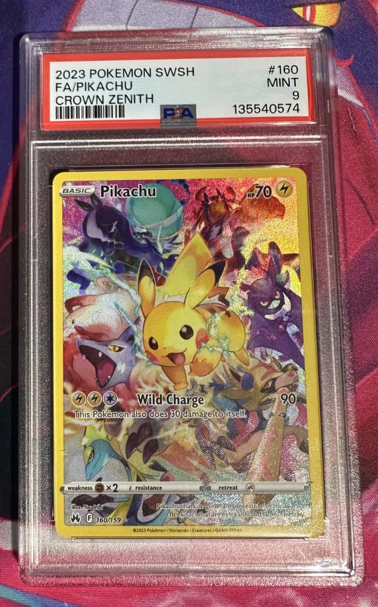 Pikachu 160/159 Crown Zenith English PSA Graded 9 Pokemon TCG