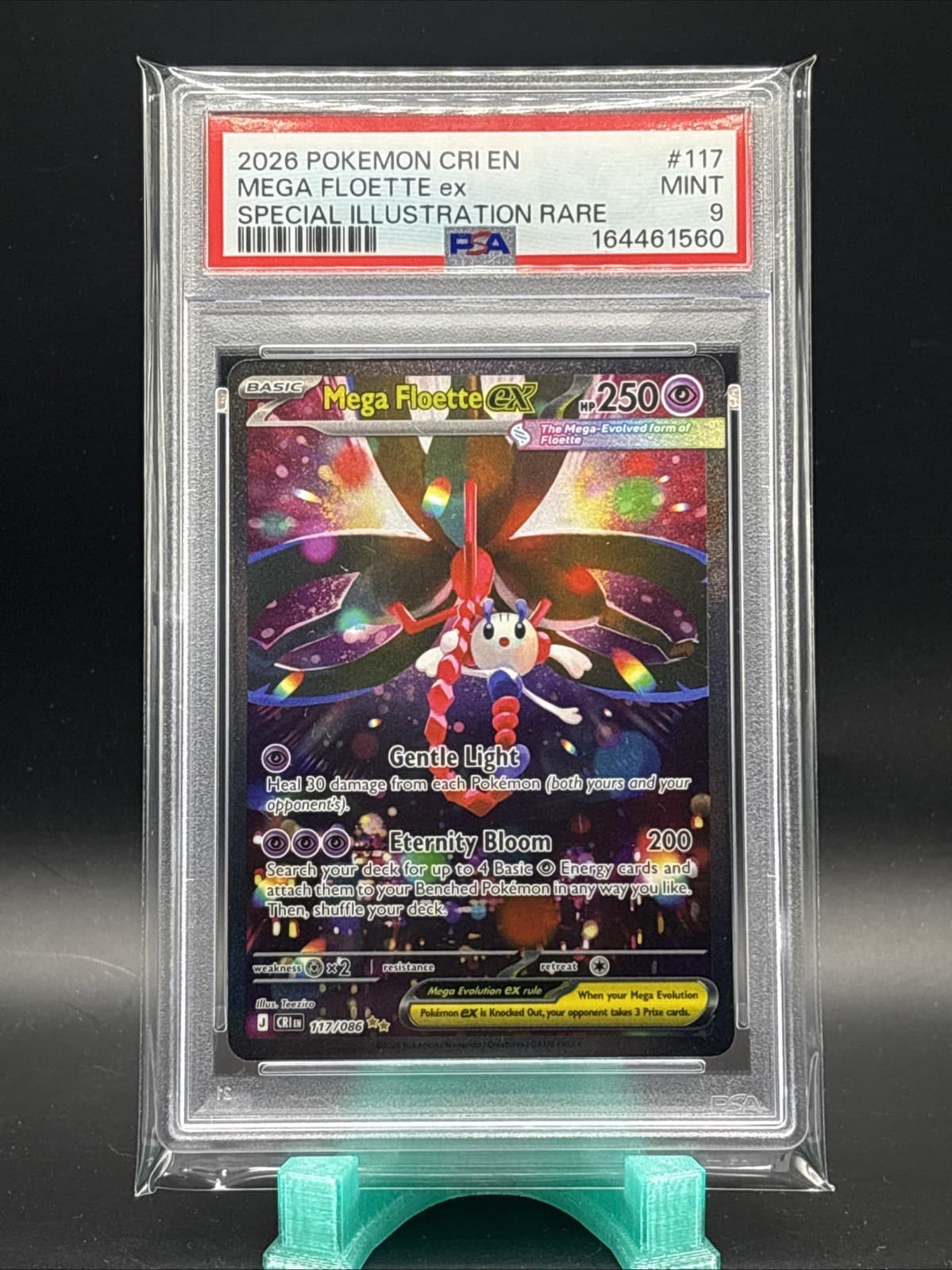 2026 Pokemon CRI EN Mega Floette Ex SIR #117 . PSA 9