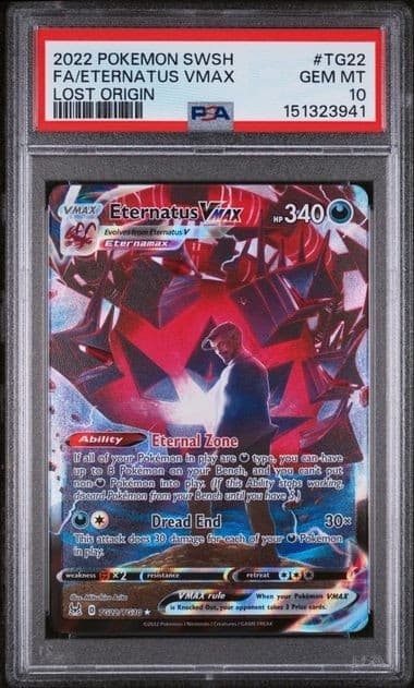 2022 POKEMON SWORD & SHIELD LOST ORIGIN #TG22 FULL ART/ETERNATUS VMAX PSA 10