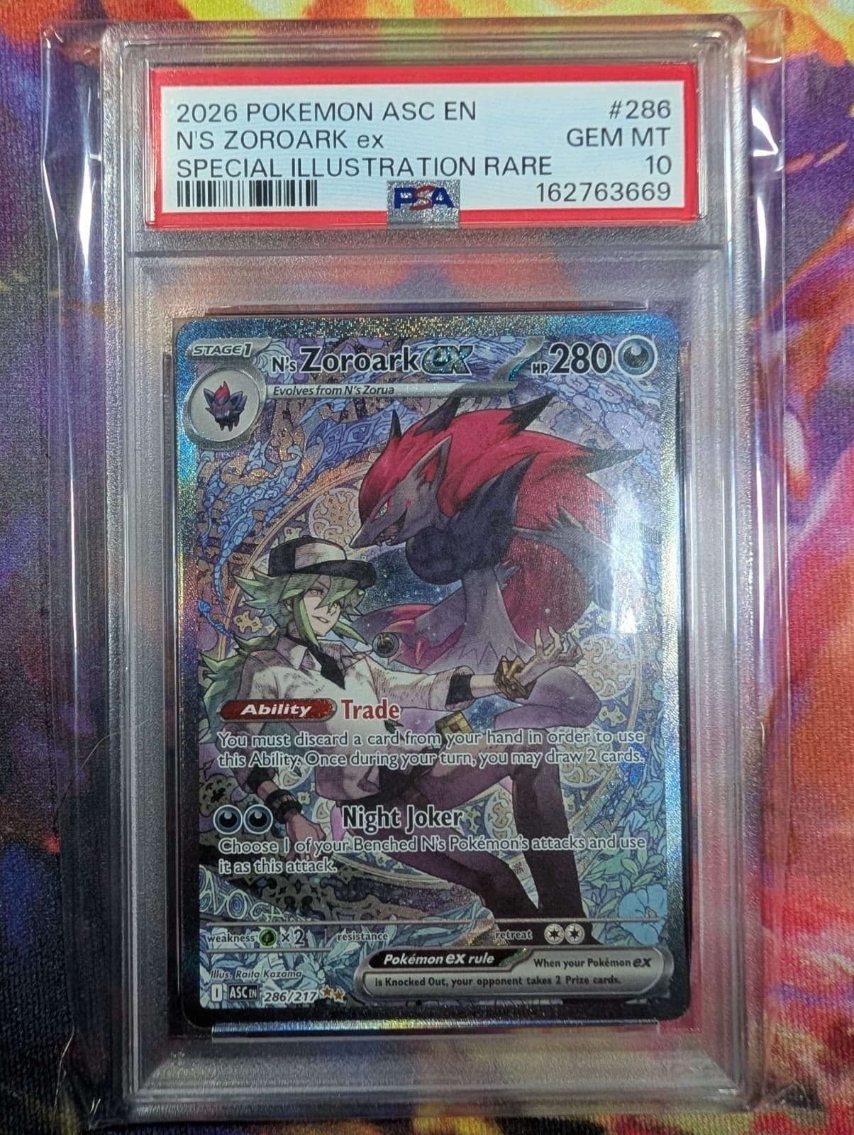 The Pokémon Company N's Zoroark ex 286/217 SIR Holo EN 2026 PSA 10