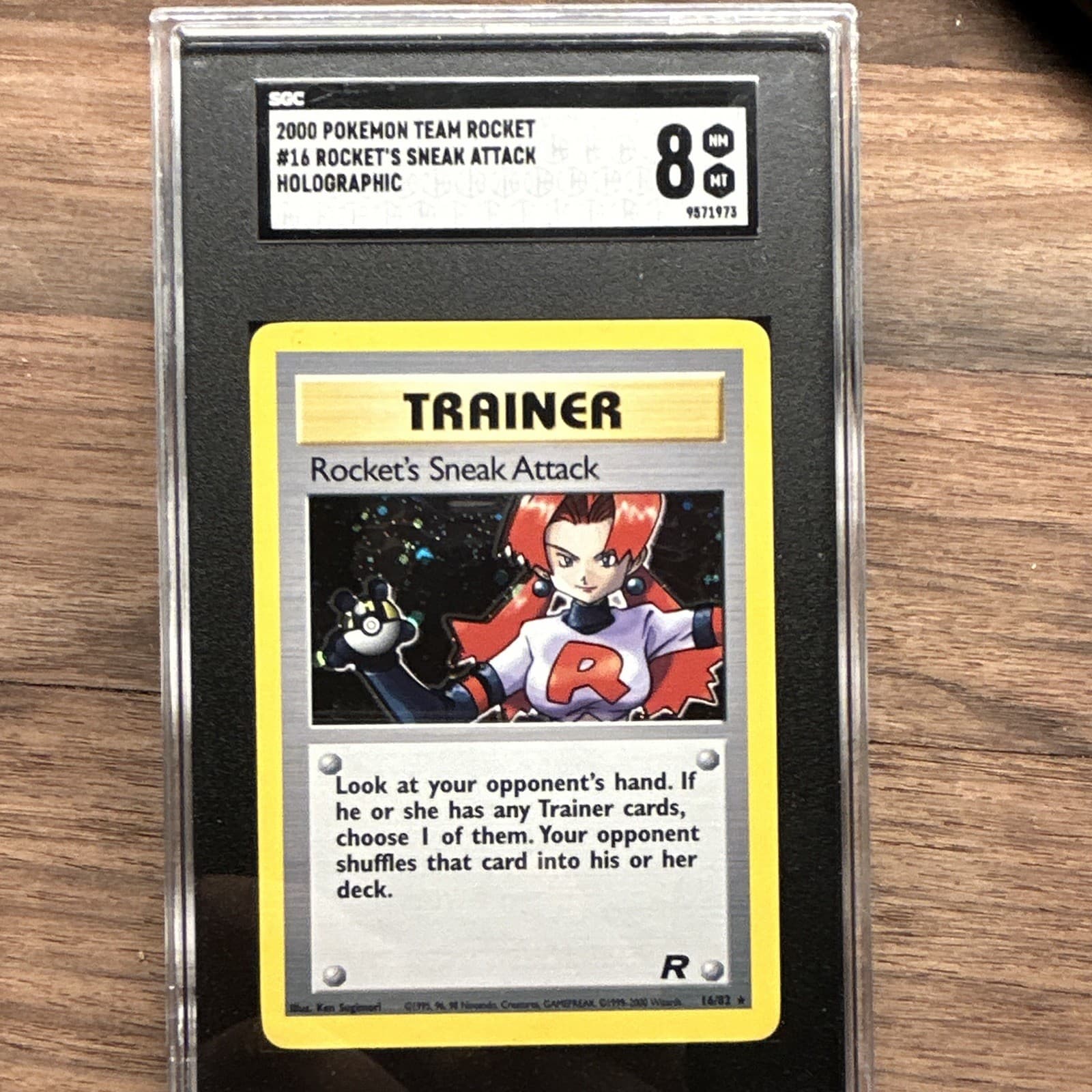 SGC 8 2000 Pokemon Team Rocket Rocket's Sneak Attack #16/82 Holo Trainer