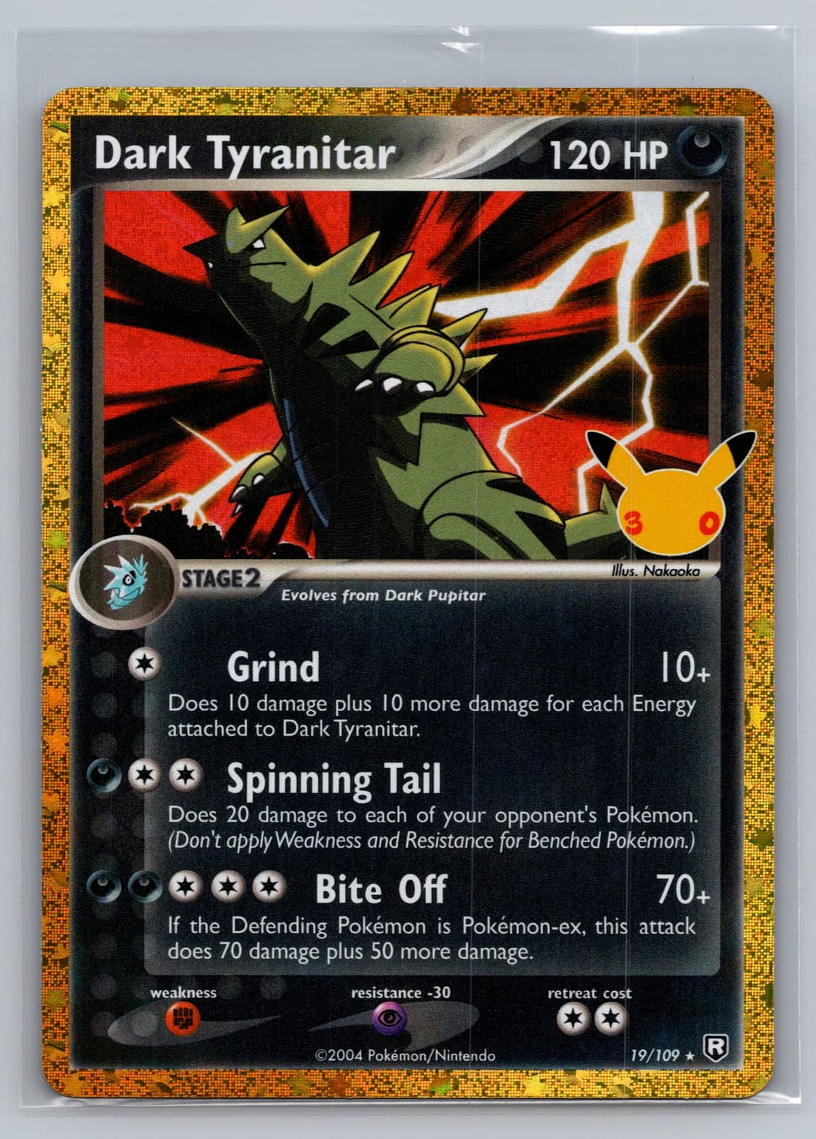 Dark Tyranitar #19/109 2026 30th Celebration Pokemon TCG