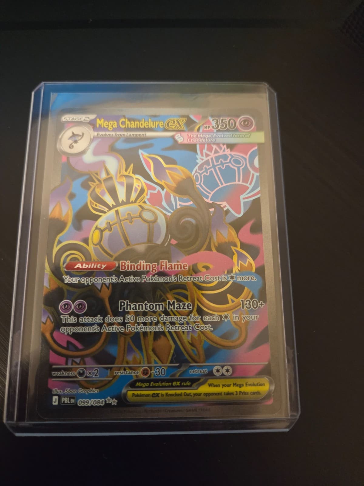 Pokémon TCG Pitch Black - Mega Chandelure EX #099/084 Ultra Rare