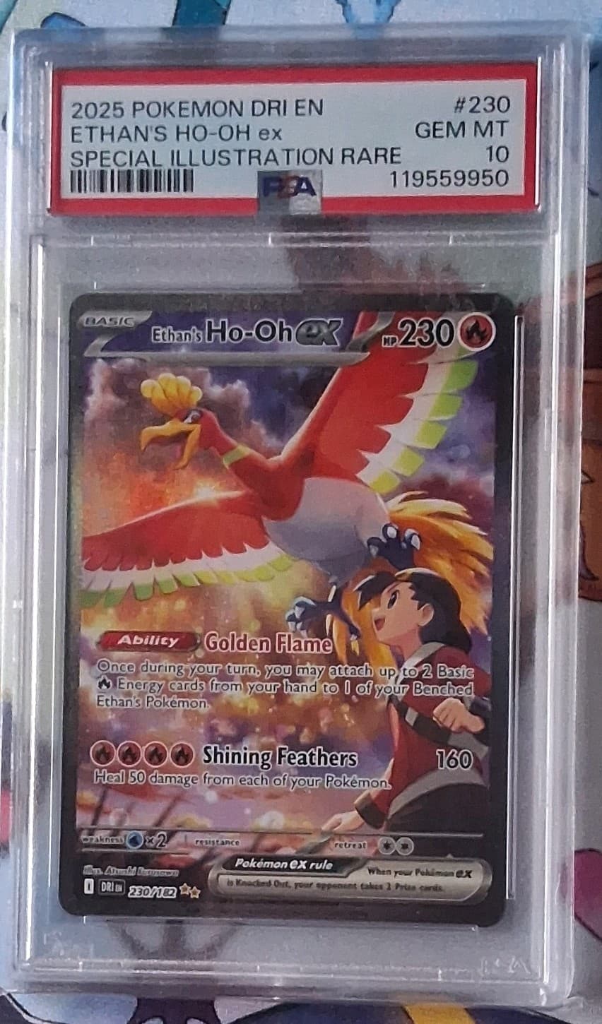 Pokemon Ethan's Ho-Oh ex #230 Destined Rivals Special Illustration Rare PSA 10