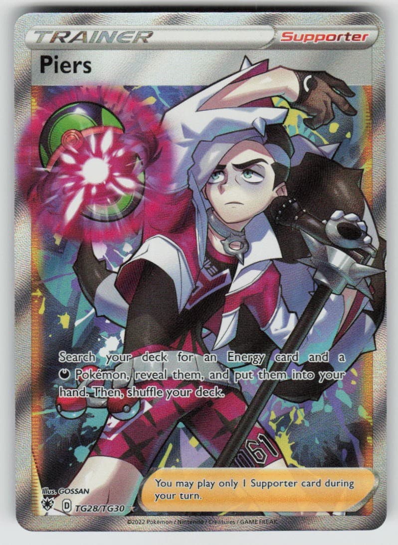 Piers Holo TG28/TG30 Ultra Rare Astral Radiance Trainer Gallery Pokemon NM