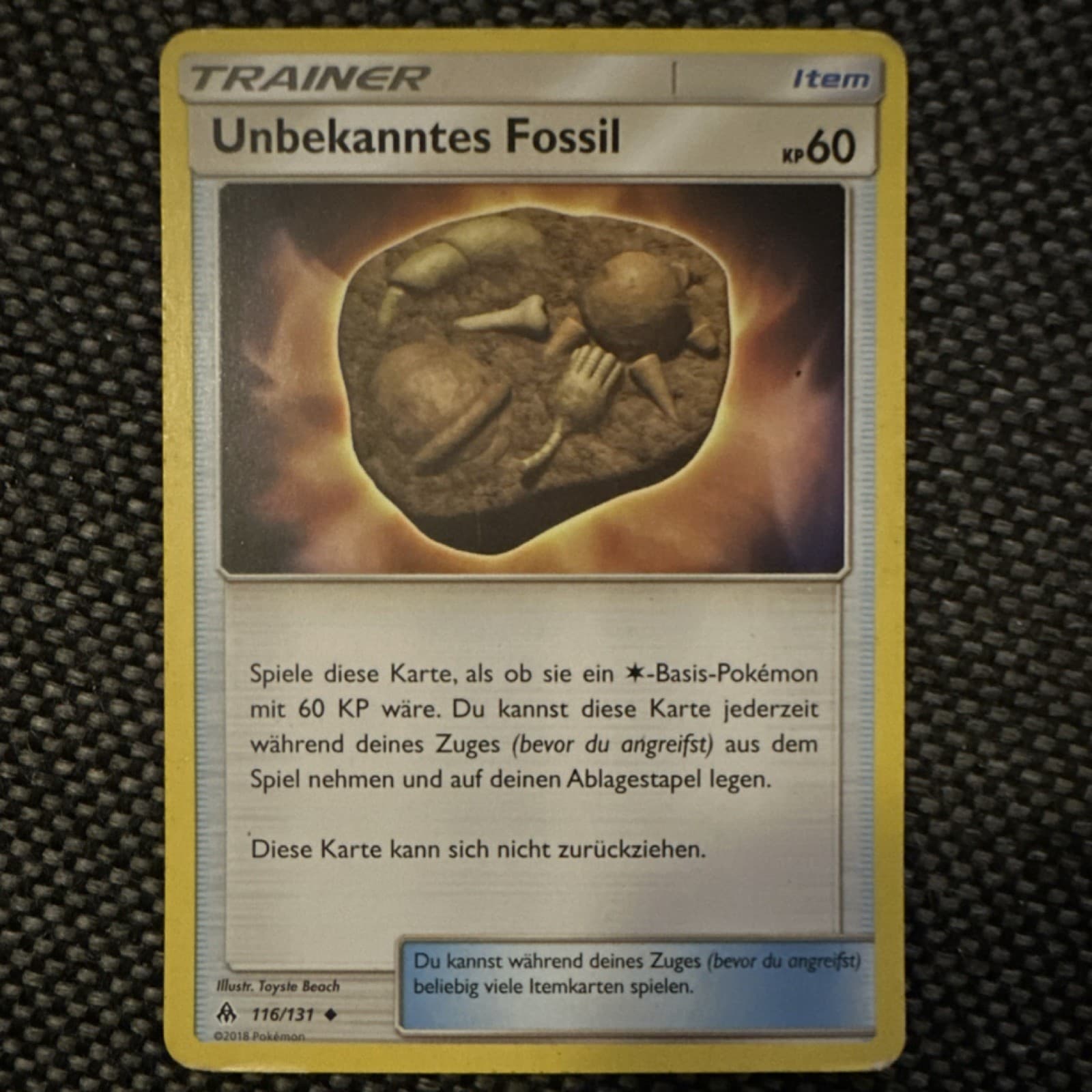 The Pokémon Company Pokémon TCG Unbekanntes Fossil Trainer-Item 116/131 60 KP