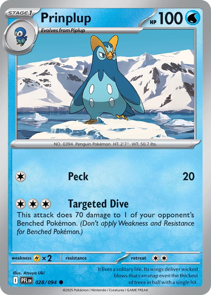 Prinplup 028/094 Phantasmal Flames Common Pokemon NM/M
