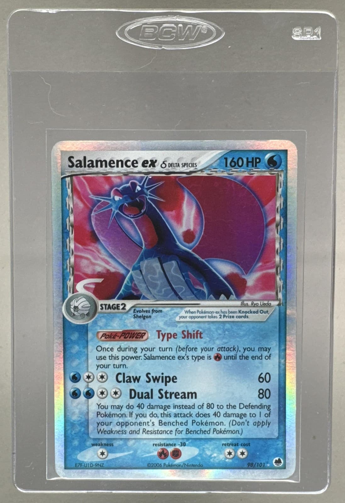 Salamence ex 2006 Pokemon EX Dragon Frontiers #98 Holo LP (B)