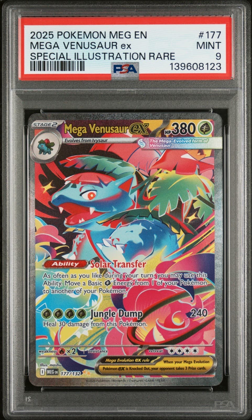 Mega Venusaur ex 177/132 Me01: Mega Evolution Holo PSA 9
