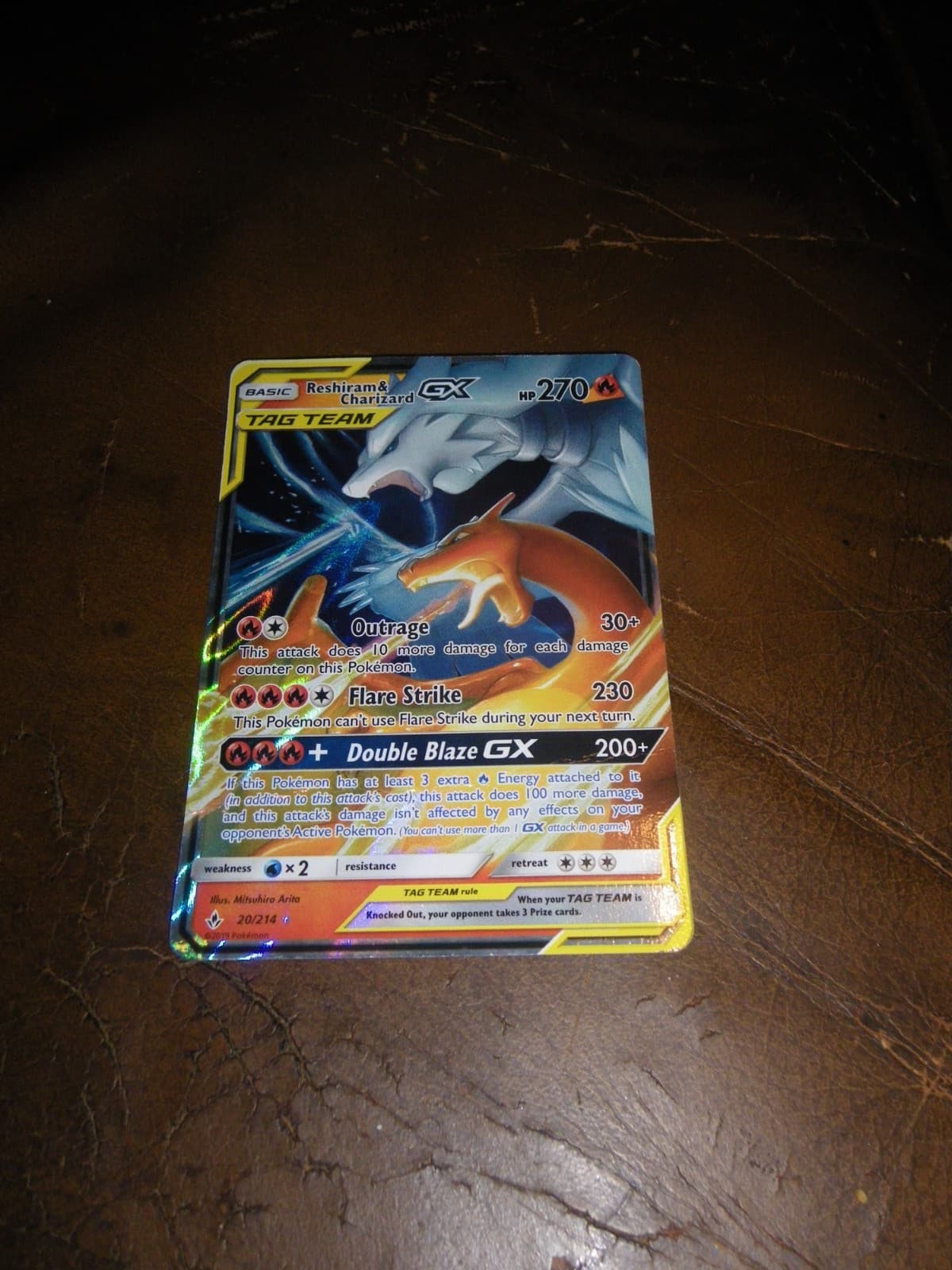 Pokémon TCG Reshiram & Charizard GX 20/214 Unbroken Bonds Ultra Rare Full Art Ex