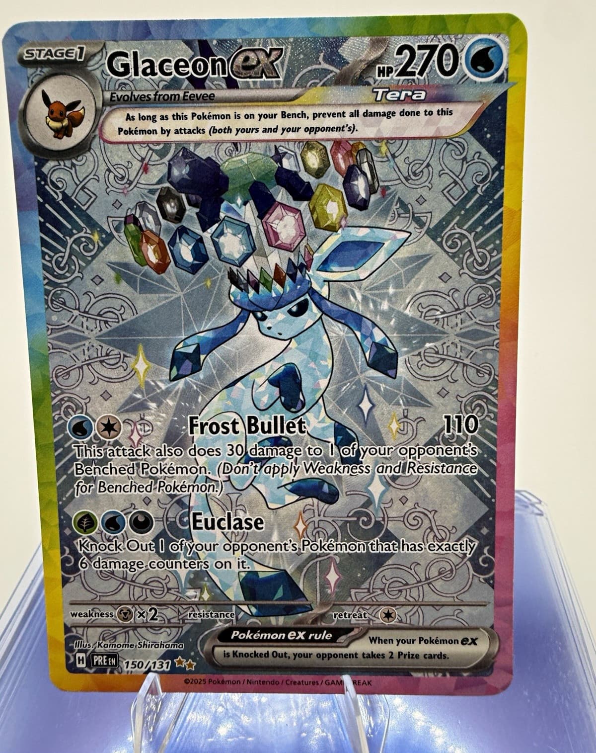 The Pokémon Company SV Prismatic Evolutions Glaceon ex 150/131 SIR EN Holo 270