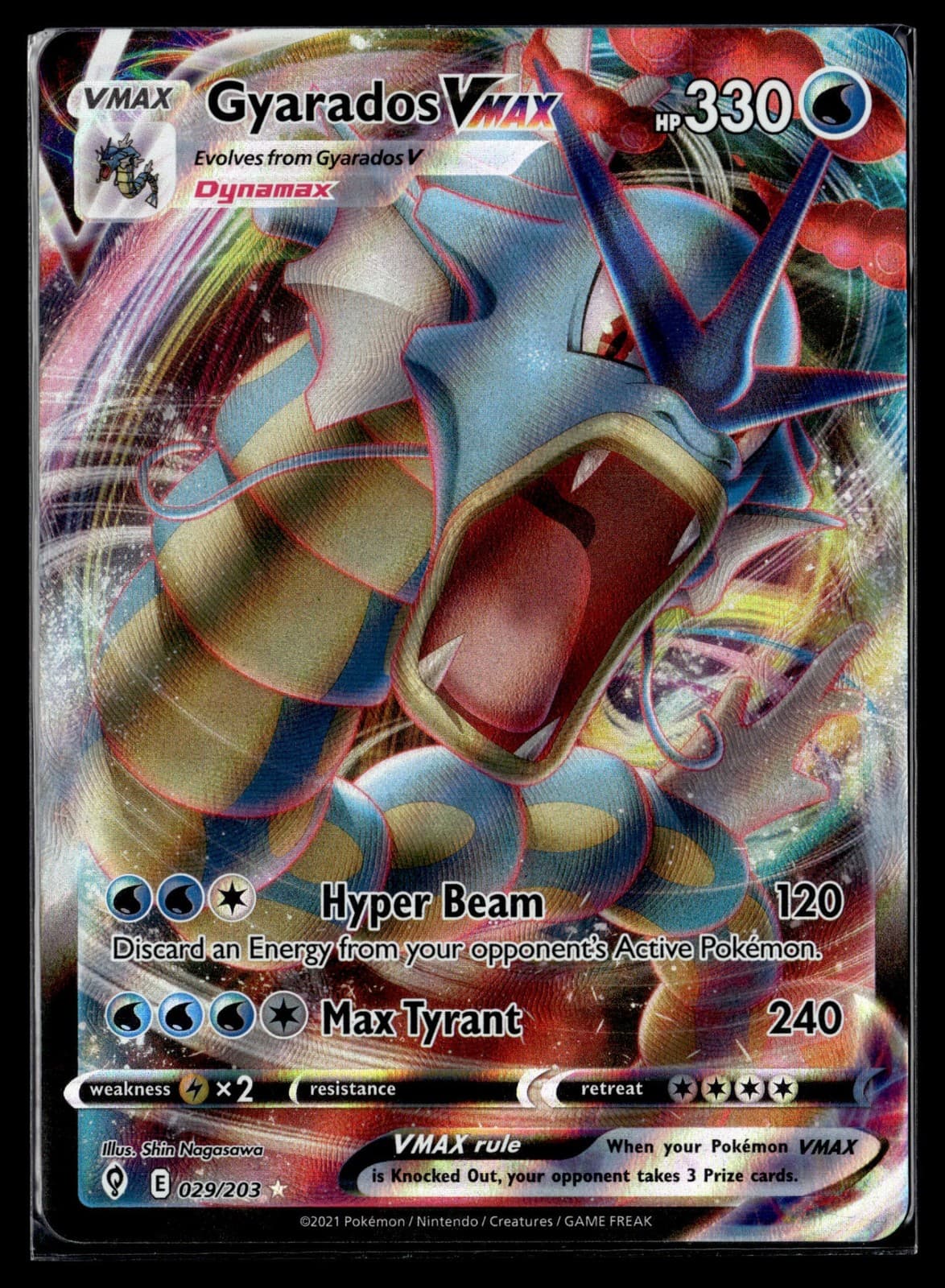 Pokemon TCG SWSH07: Evolving Skies #029/203 Gyarados VMAX