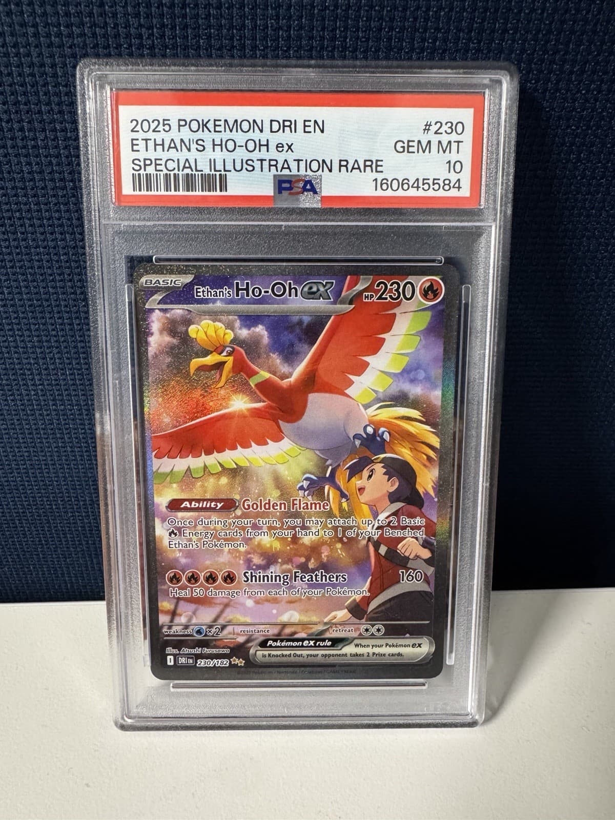 Ethan's Ho-Oh EX 230/182 Sv10: Destined Rivals Holo PSA 10