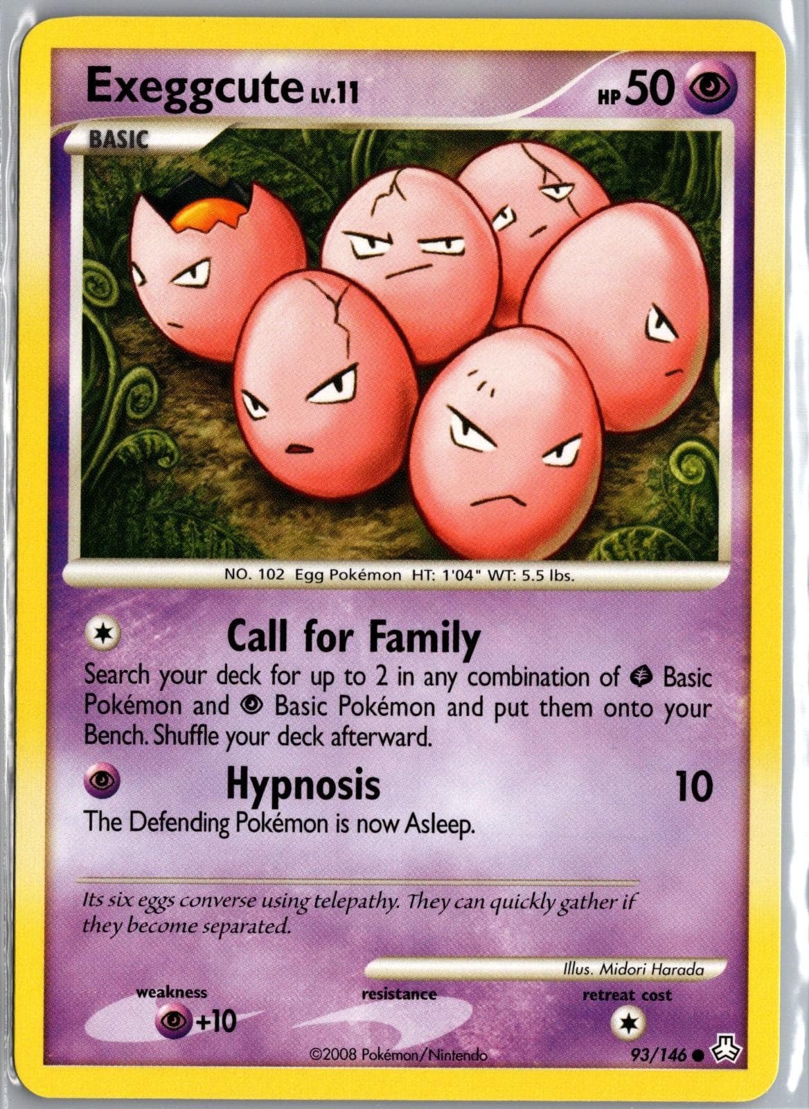 Exeggcute 93/146 Common Legends Awakened Pokemon Near Mint