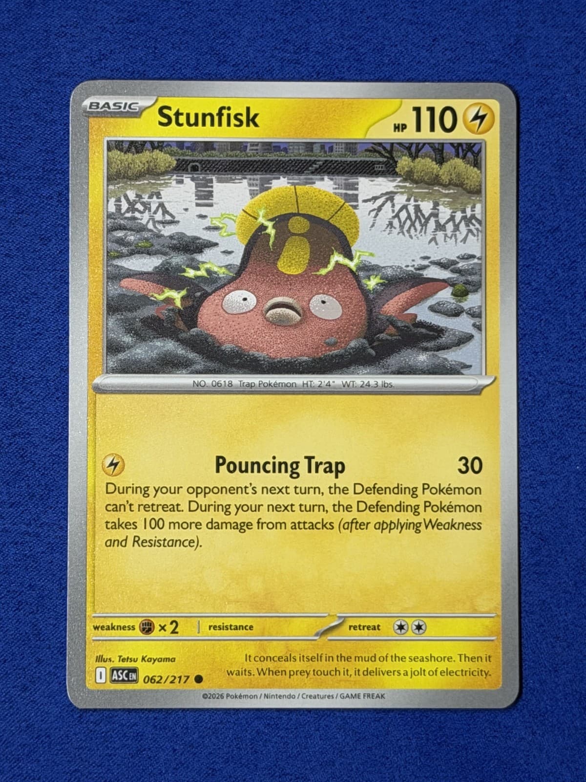 Stunfisk - Pokemon Ascended Heroes #62 NM