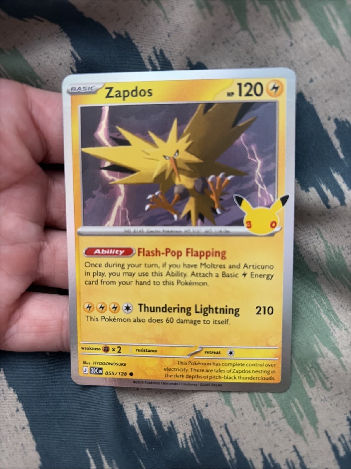 Zapdos 55/128 - 30th Celebration