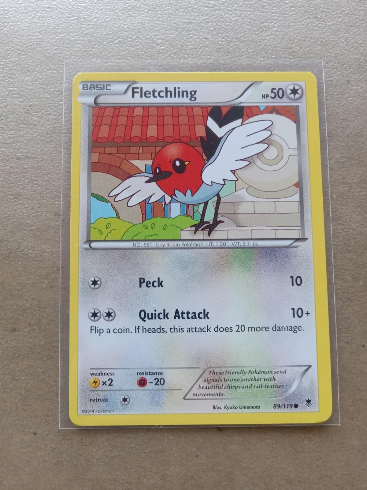 Fletchling 89/119 Common Phantom Forces Pokemon Moderately Played