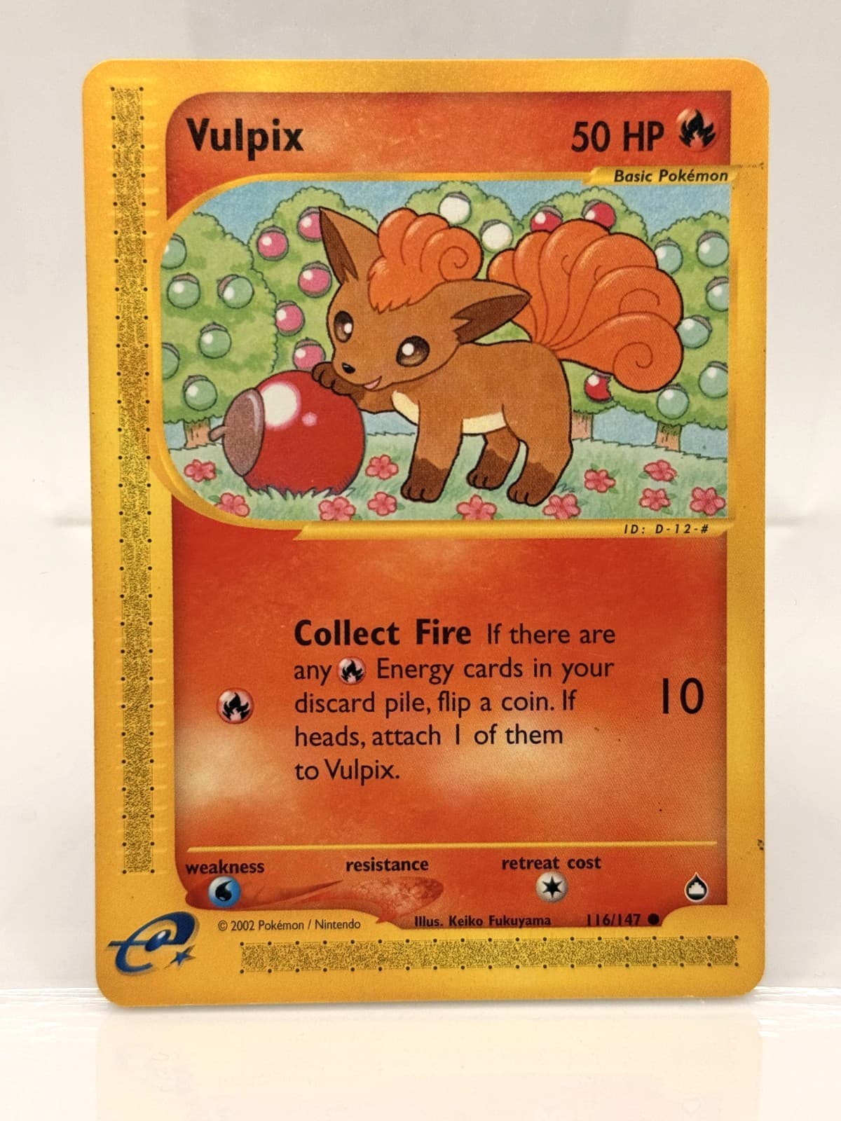 LP Vulpix 🔥 116/147 Aquapolis Non Holo E-Reader Pokémon Trading Card Game 2002