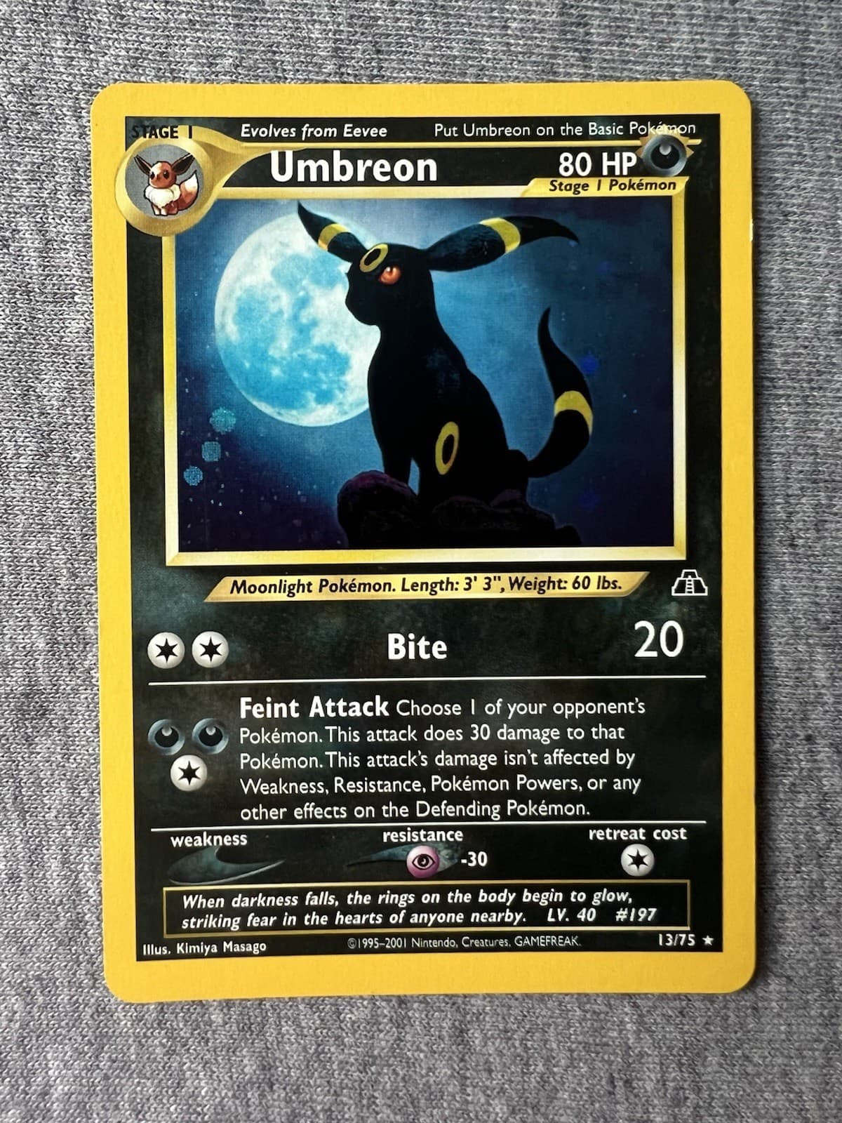 Pokemon Umbreon Neo Discovery 13/75