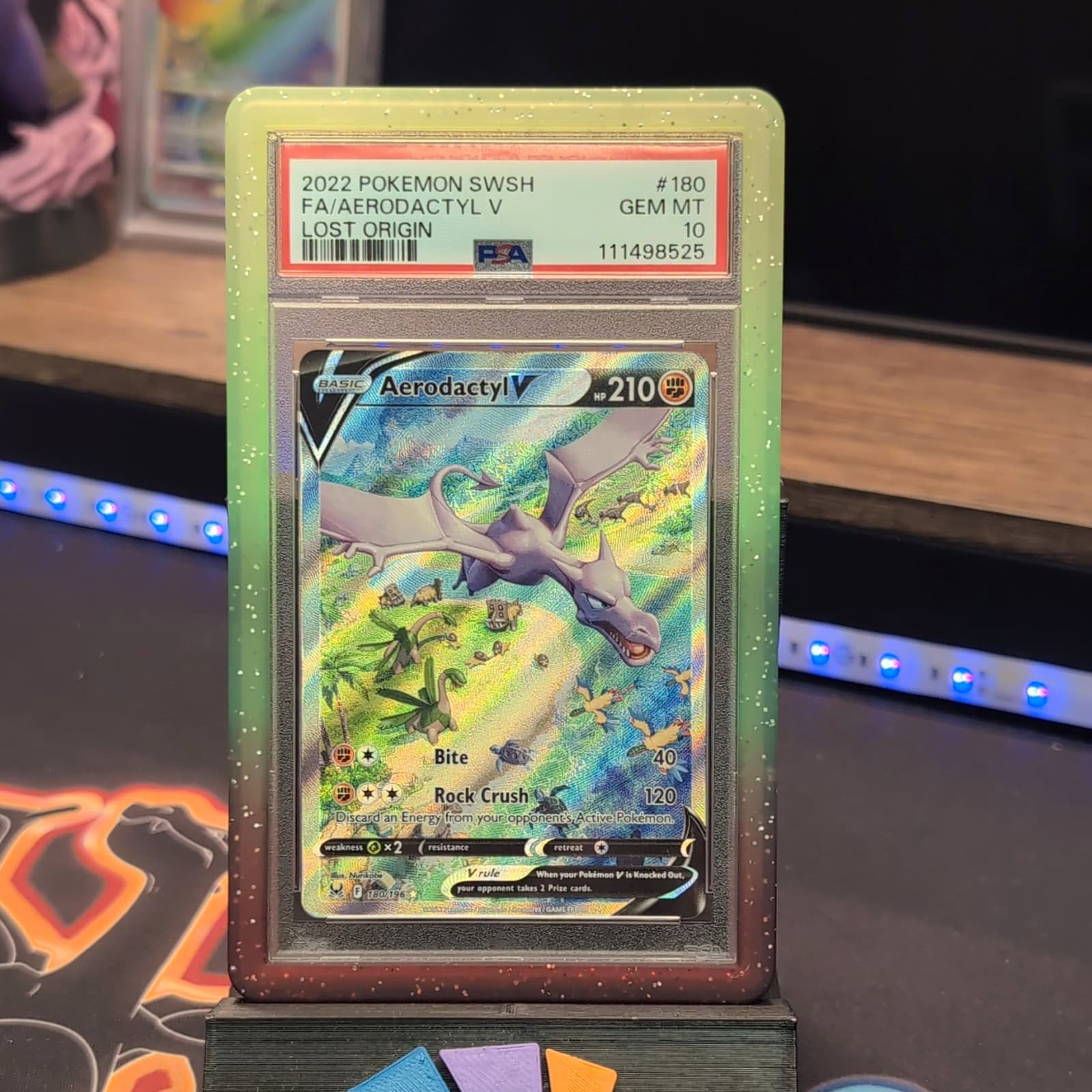 Aerodactyl V 180/196 Swsh11: Lost Origin Alt Full Art Holo PSA 10