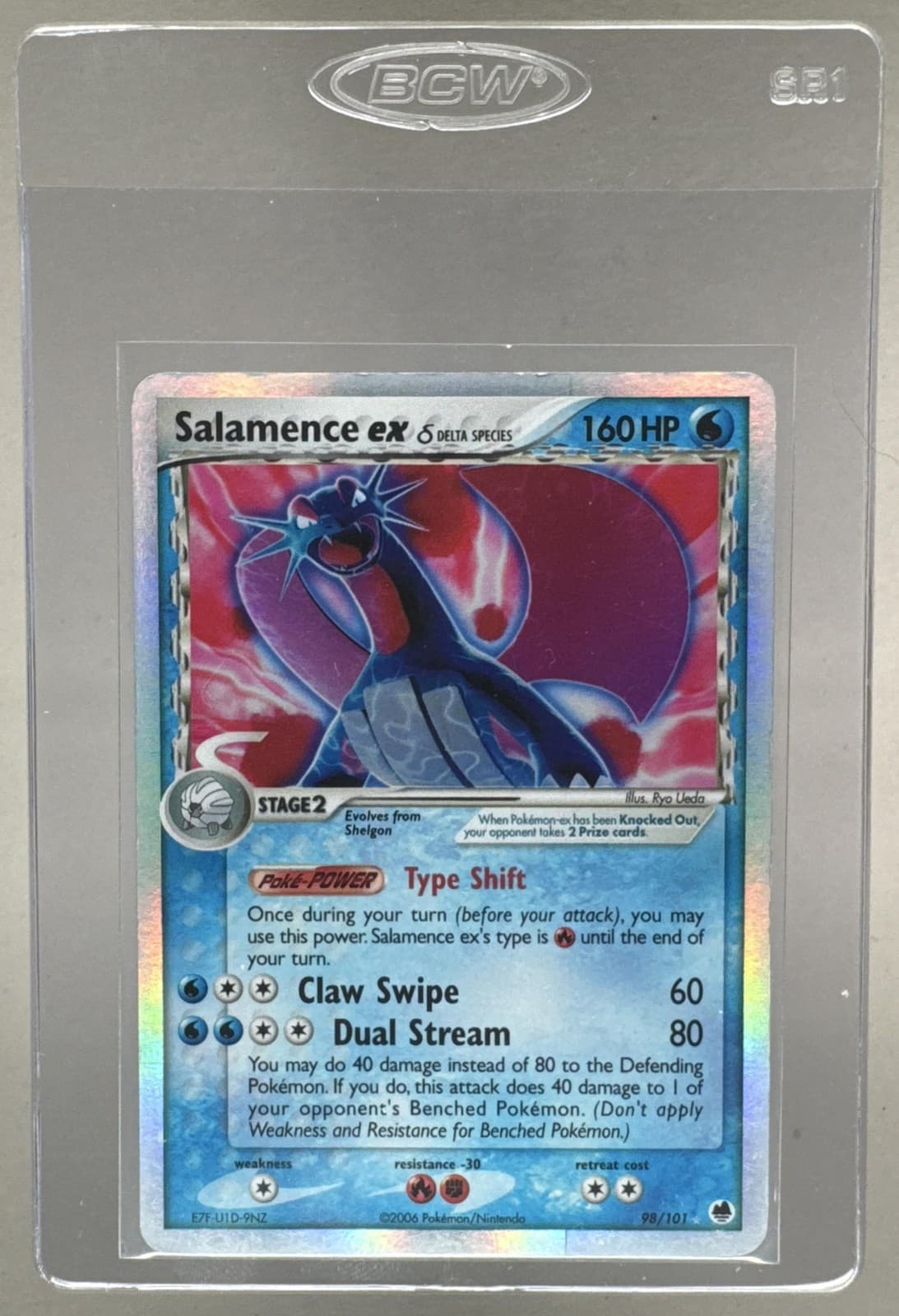 Salamence ex 2006 Pokemon EX Dragon Frontiers #98 Holo LP (A)