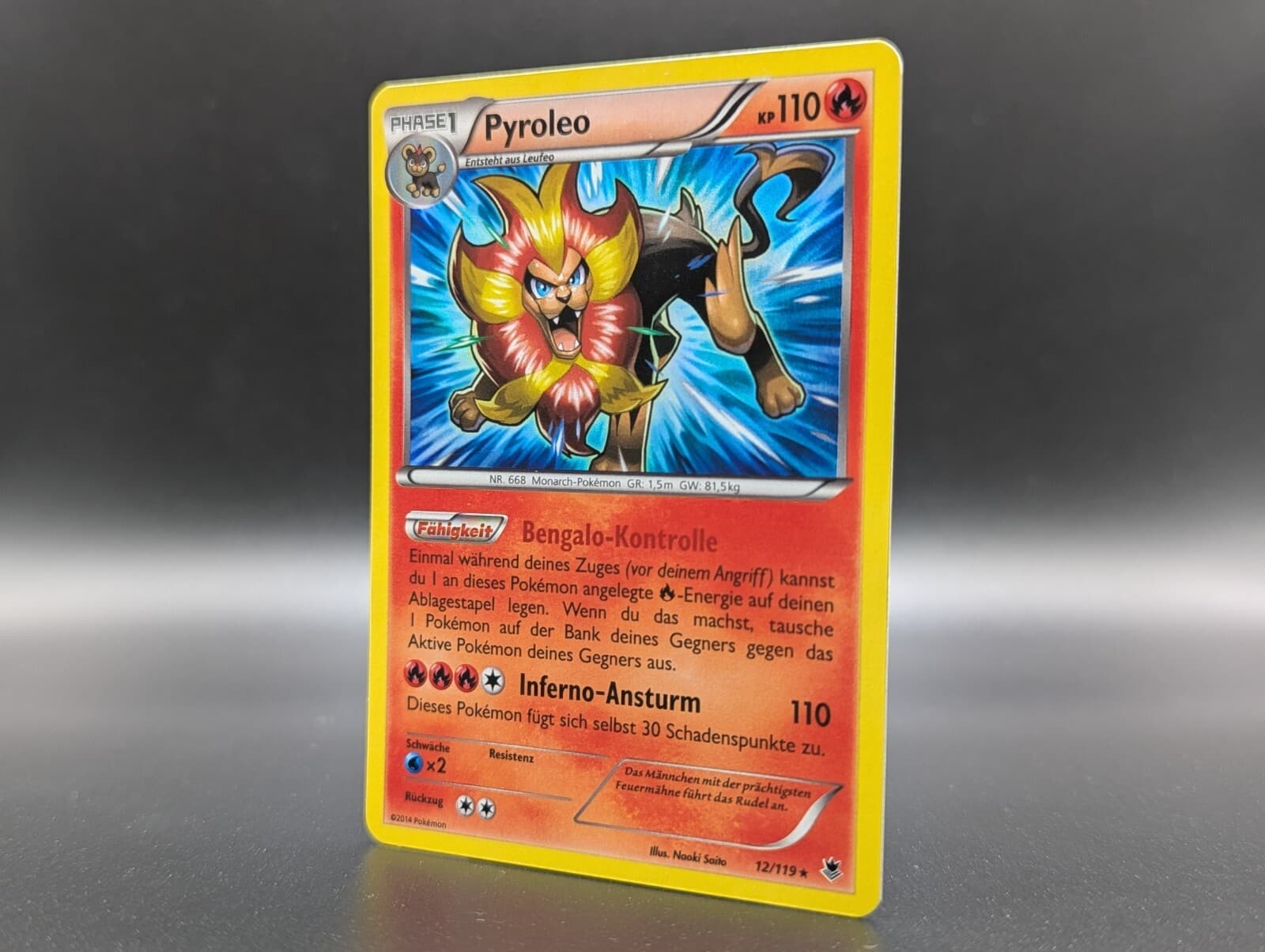 Pyroleo 12/119 Phantomkräfte - XY 2014 Deutsch Pokemon Karte