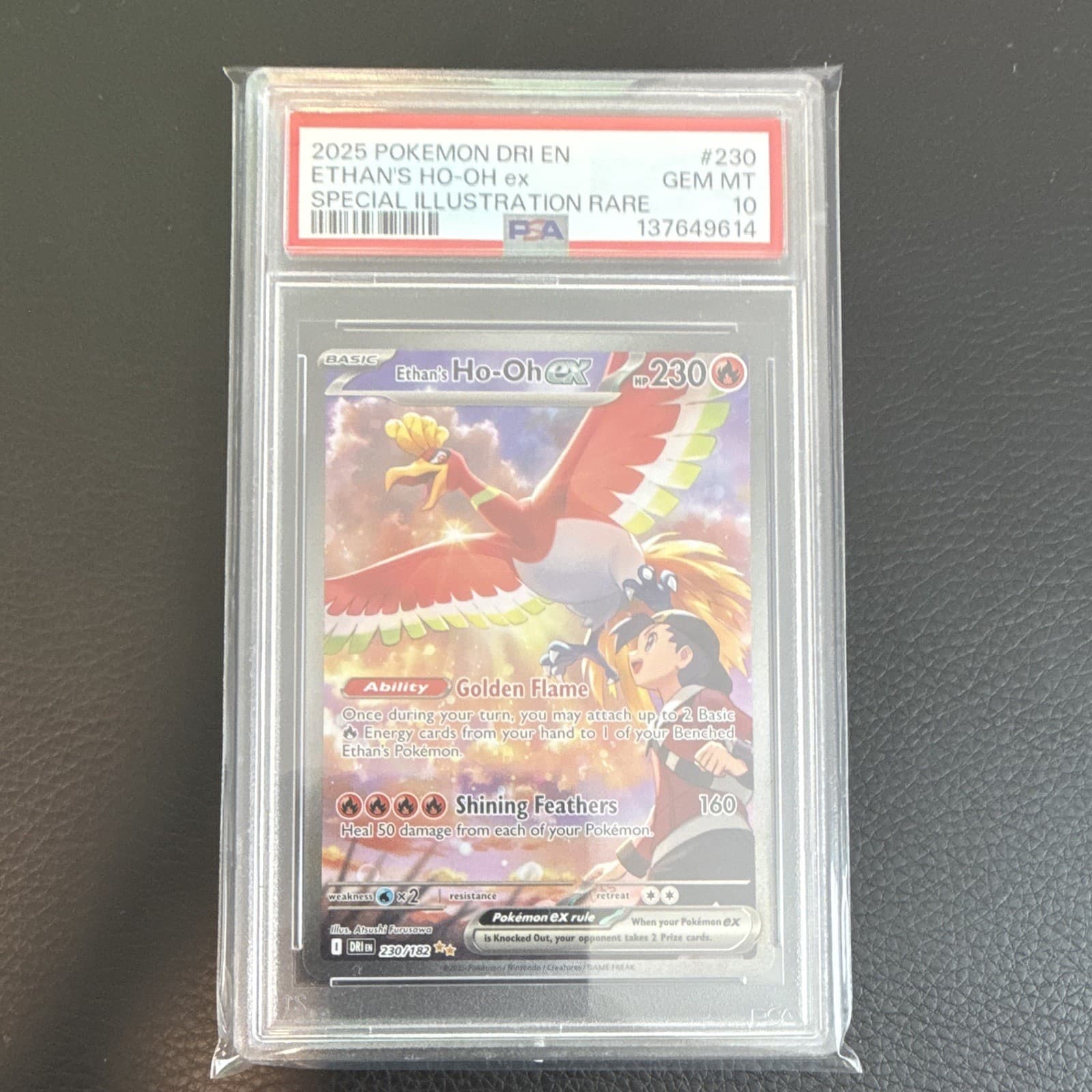Pokemon TCG Sv10 Destined Rivals Ethan's Ho-Oh ex 230/182 SIR Holo EN PSA 10
