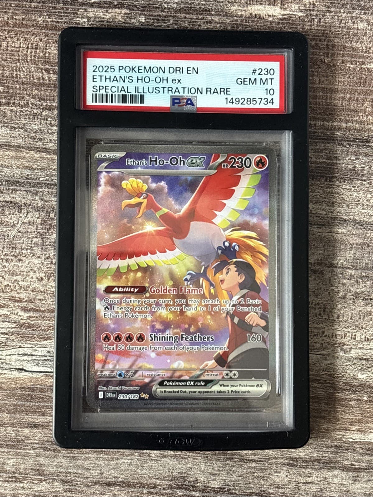 Ethan's Ho-Oh EX 230/182 Destined Rivals Holo PSA 10 Special Illustration Rare