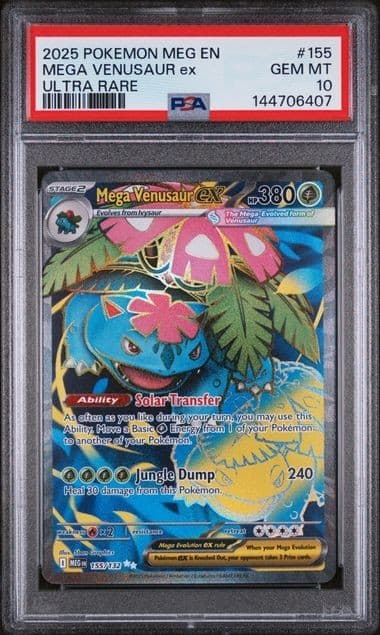 Mega Venusaur EX *PSA 10* Ultra Rare *Mega Evolution* #155 * Pokemon