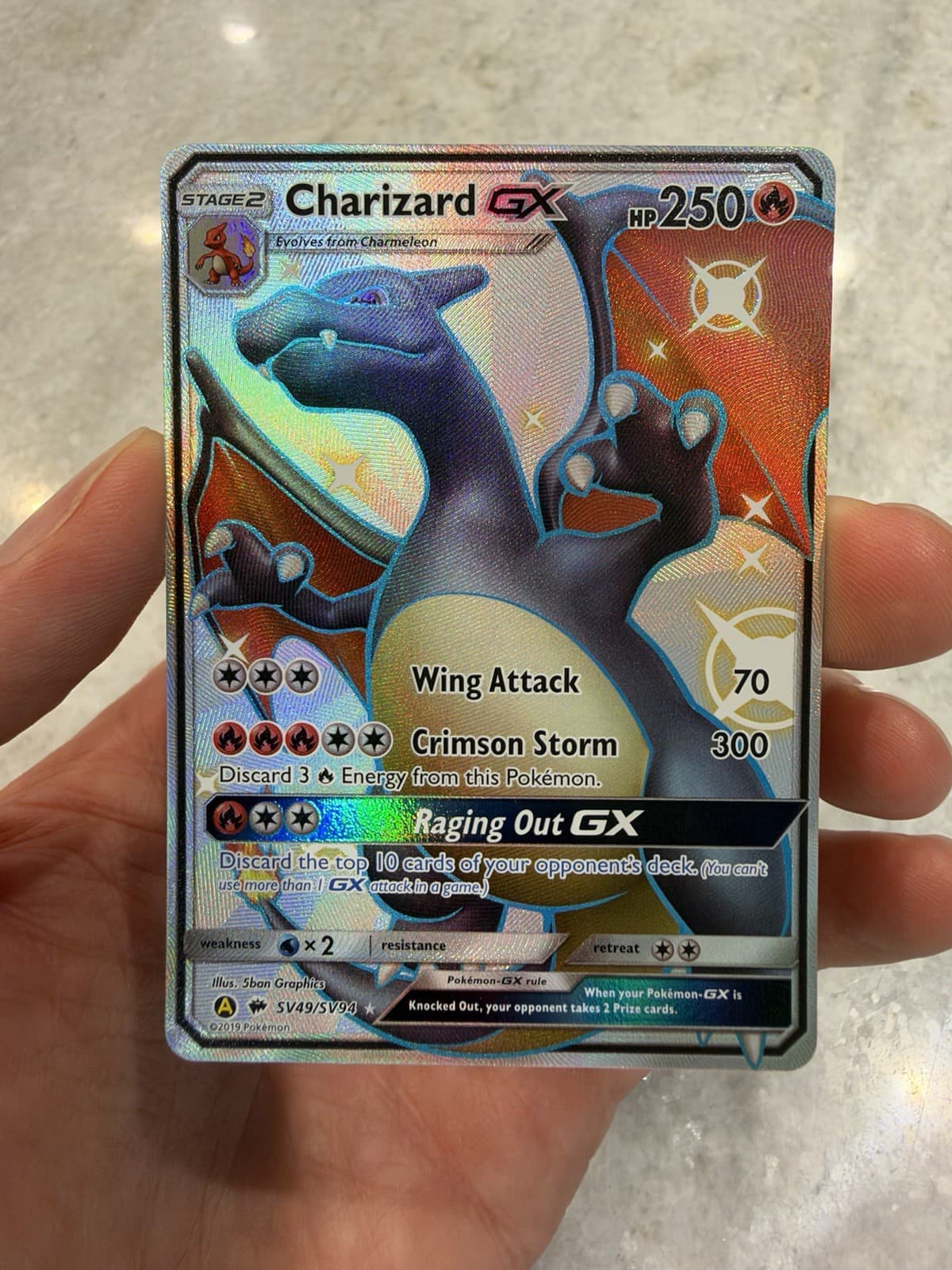 Charizard GX SV49/SV94 Hidden Fates: Shiny Vault Holo - EXCELLENT Condition NM