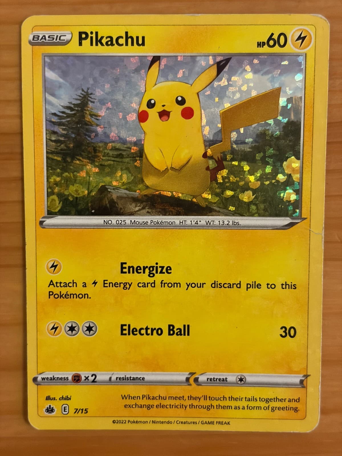 Pikachu 7/15 Confetti Holo MP - McDonald's Collection 2022 - Pokemon TCG