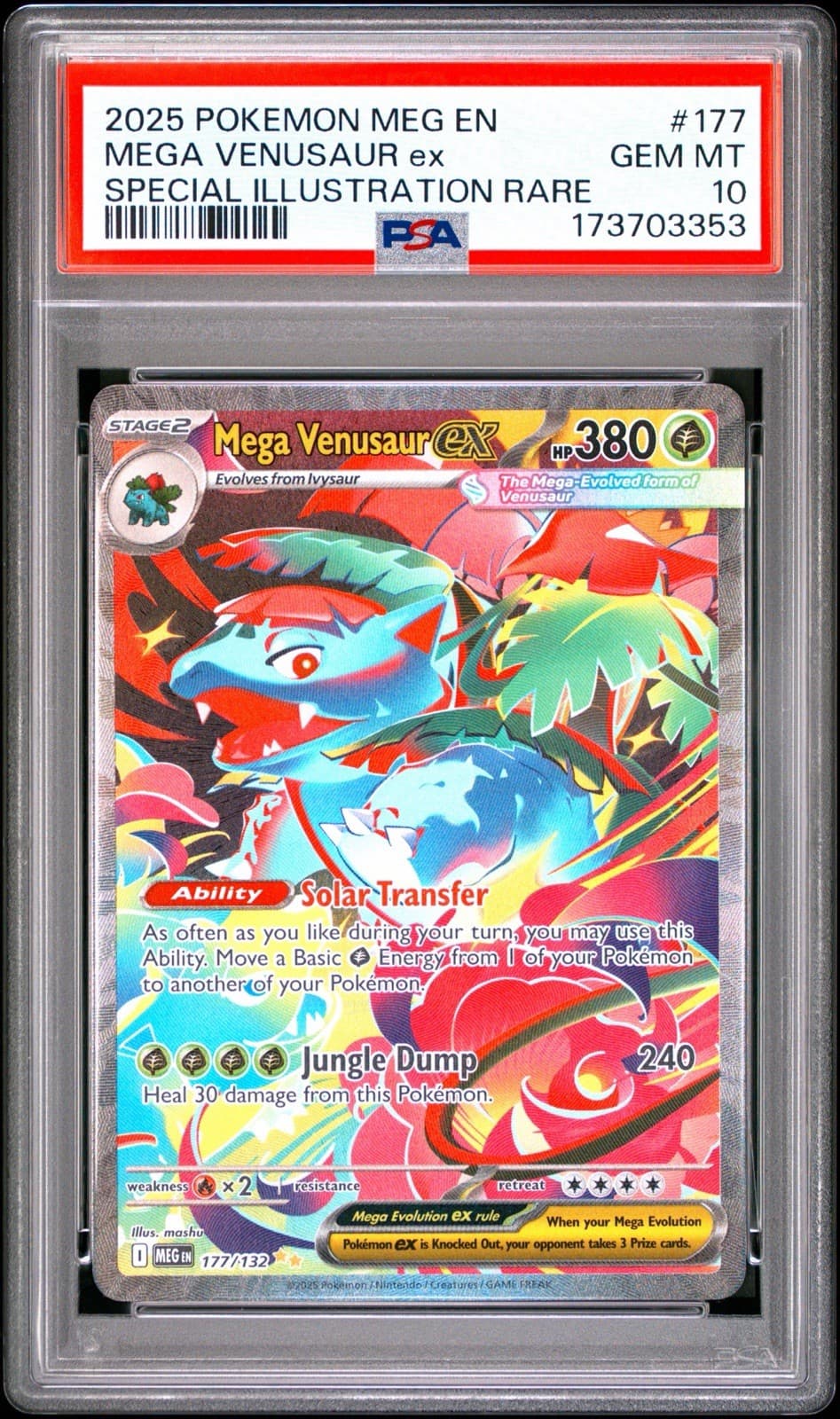 PSA 10 Mega Venusaur EX Special Illustration Rare 177/132 Mega Evolution Pokemon