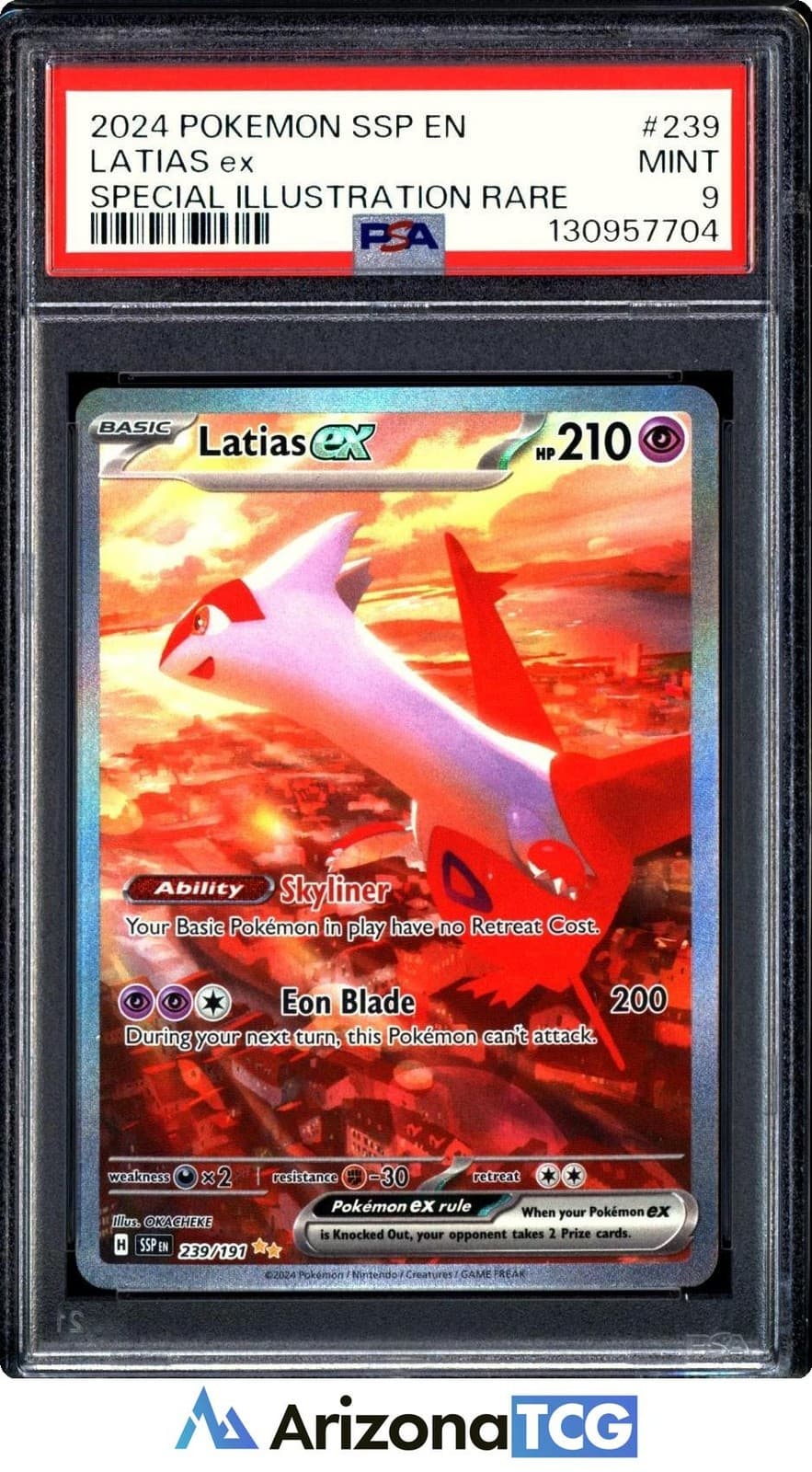 Pokemon 2024 Latias ex 239/191 Full Art SIR Surging Sparks PSA 9
