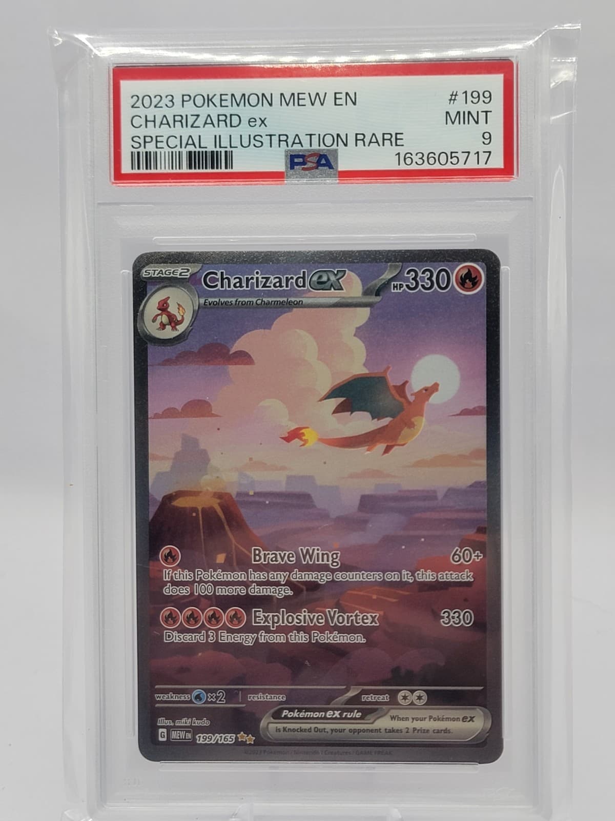 CHARIZARD EX 2023 POKEMON 151 199/165 SPECIAL ILLUSTRATION RARE PSA 9