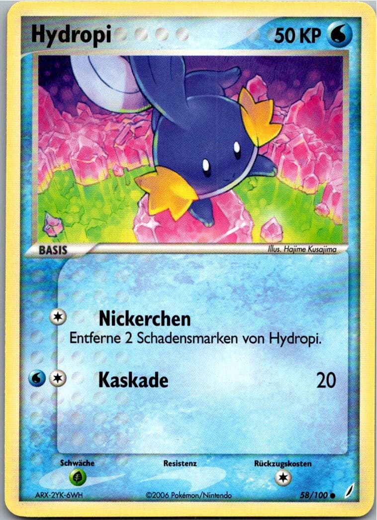 Pokémon Hydropi 58/100 EX Crystal Guardians 2006 Deutsch