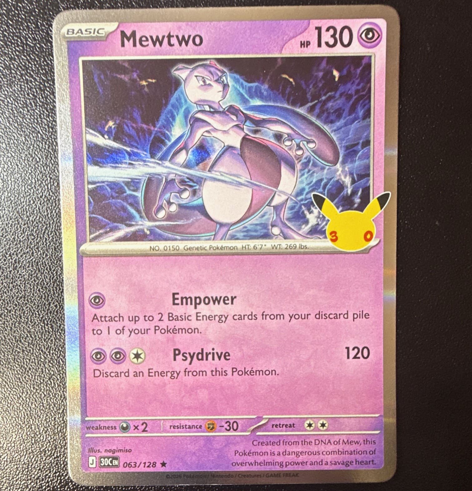The Pokémon Company Pokemon TCG Mewtwo 30th Celebration English 63/128