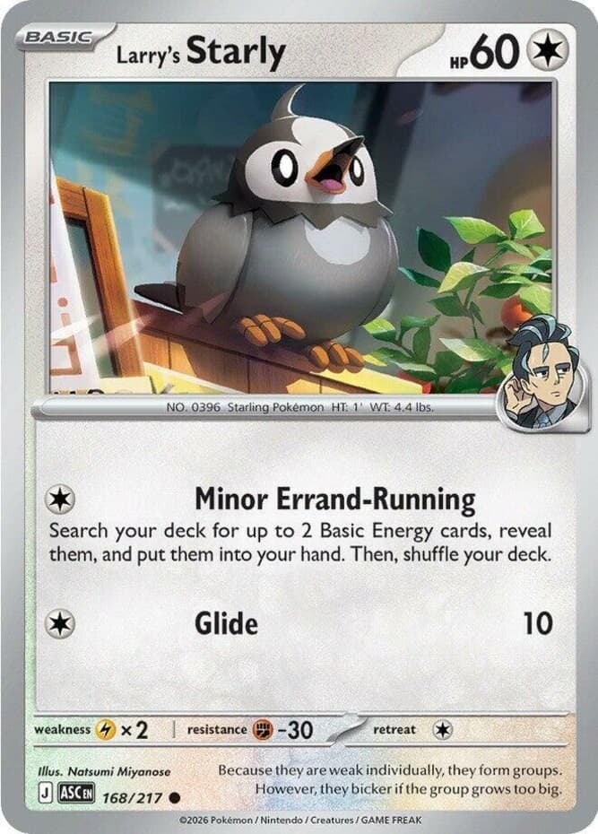 Larry's Starly - 168/217 - Common (Near Mint) Ascended Heroes - Colorless Pokémo