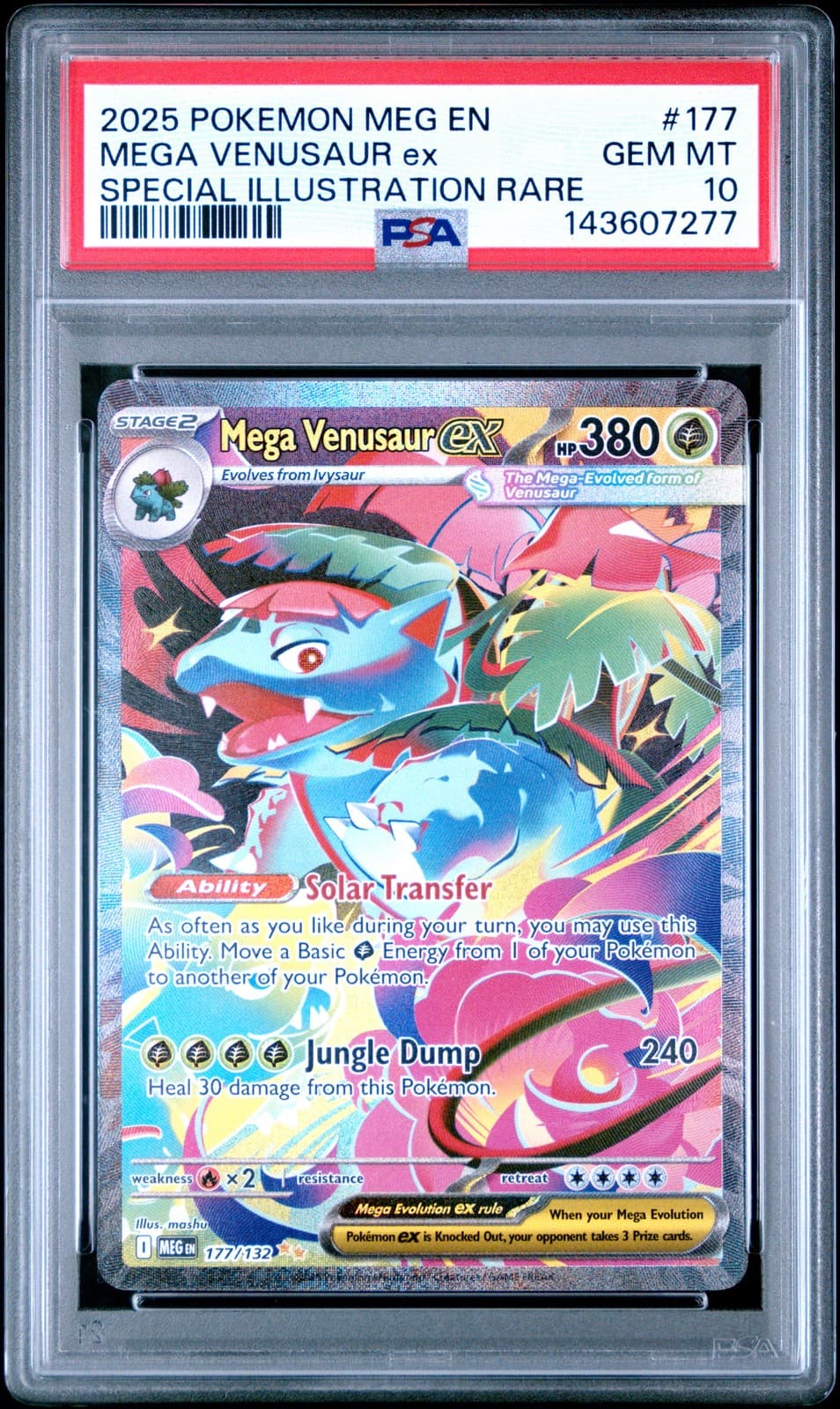 2025 POKEMON MEG EN-MEGA EVOLUTION #177 MEGA VENUSAUR EX PSA 10